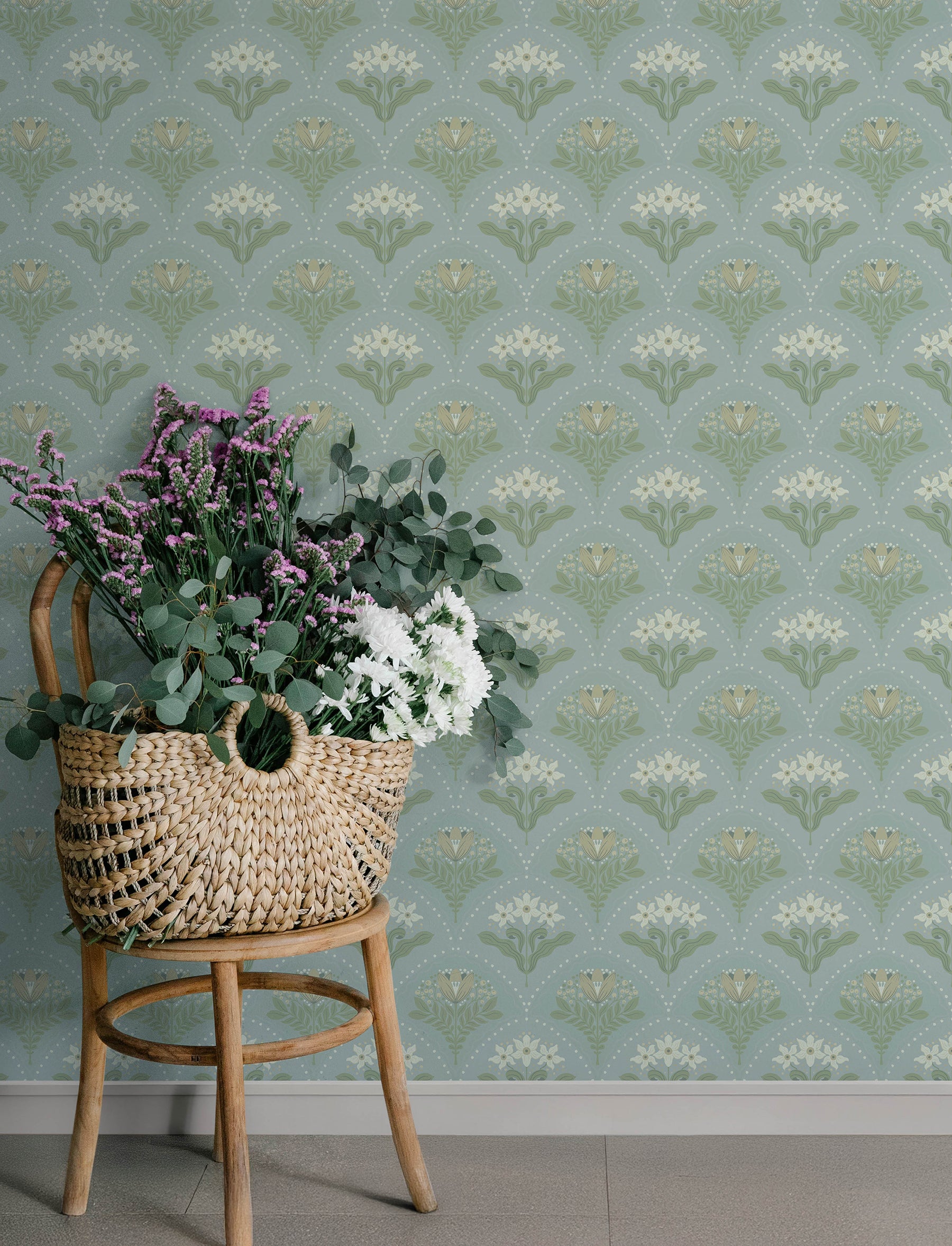 Maj wallpaper in sky blue color - pattern number 4201-48016 - by A Street Prints in the Savanna collection