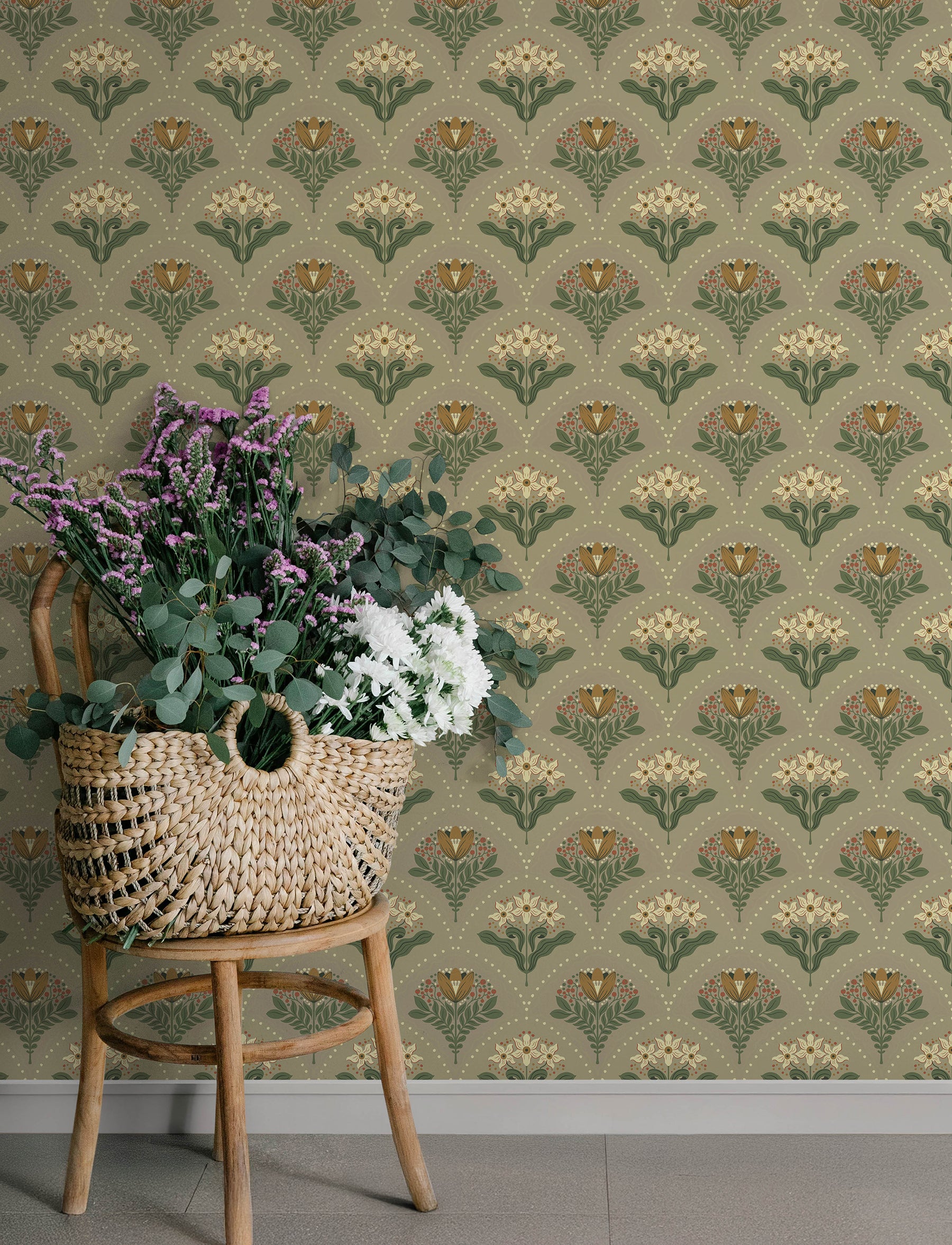 Maj wallpaper in taupe color - pattern number 4201-48017 - by A Street Prints in the Savanna collection