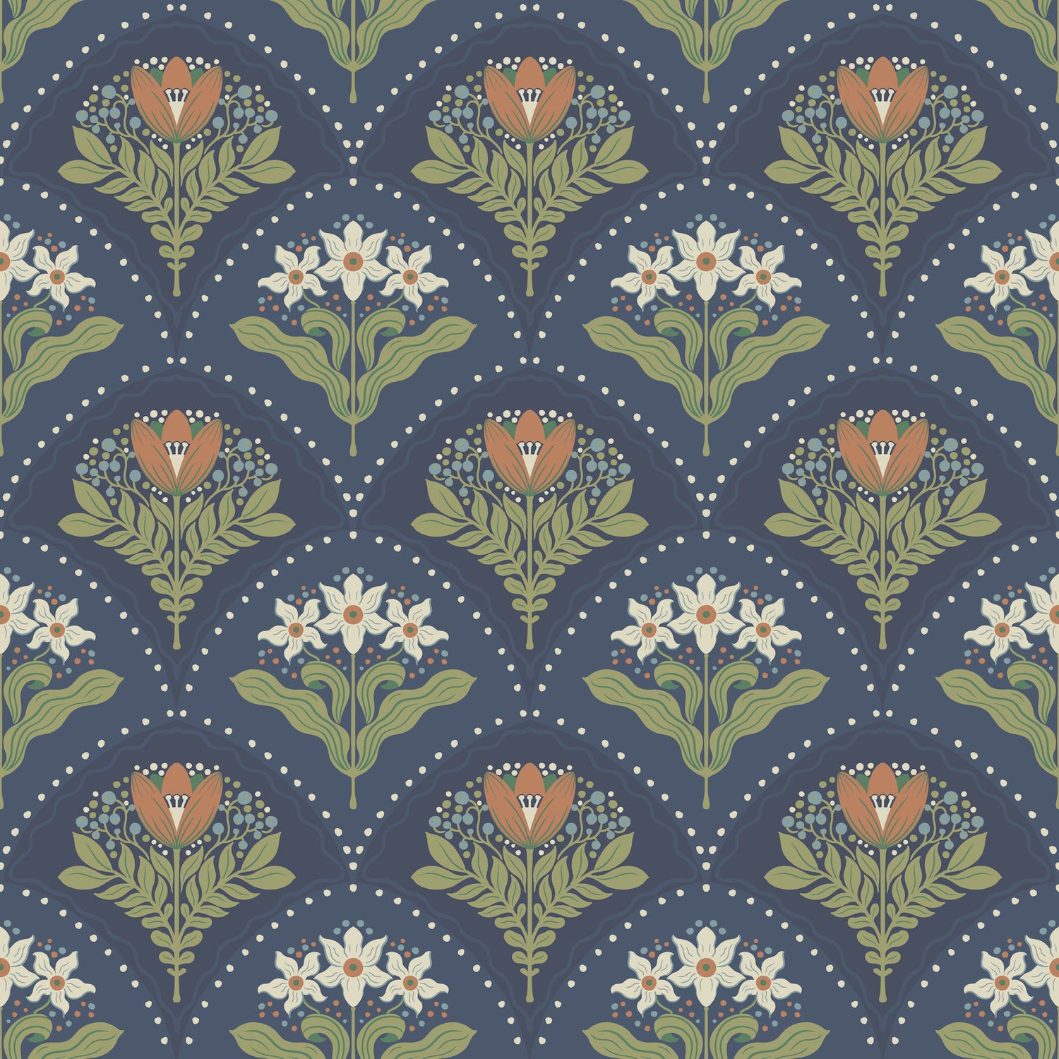 Maj wallpaper in navy color - pattern number 4201-48018 - by A Street Prints in the Savanna collection