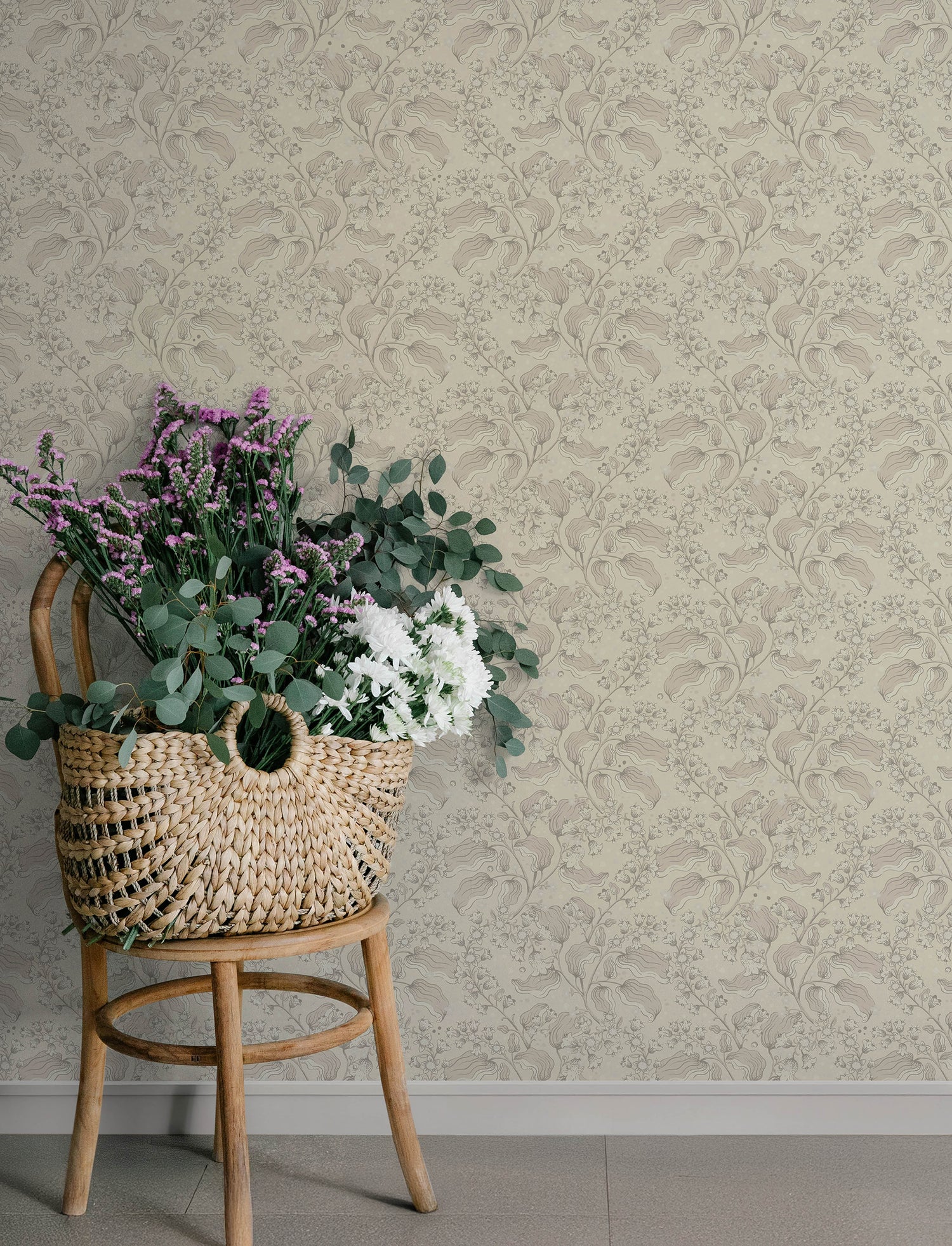 Syren wallpaper in khaki color - pattern number 4201-48024 - by A Street Prints in the Savanna collection