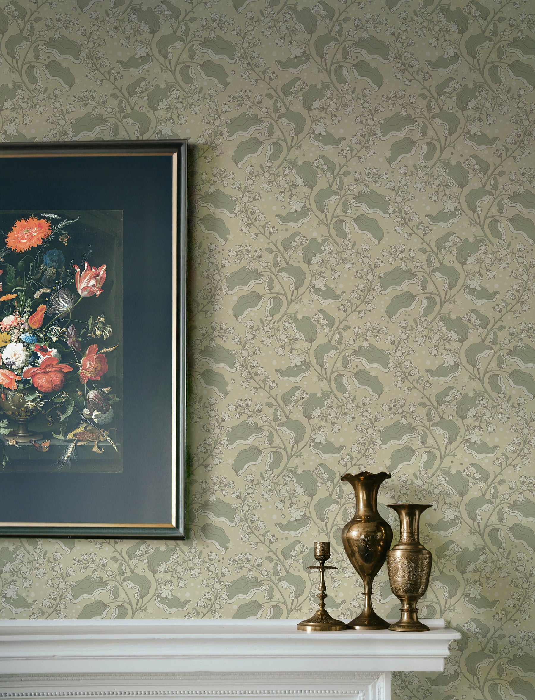 Syren wallpaper in light green color - pattern number 4201-48025 - by A Street Prints in the Savanna collection