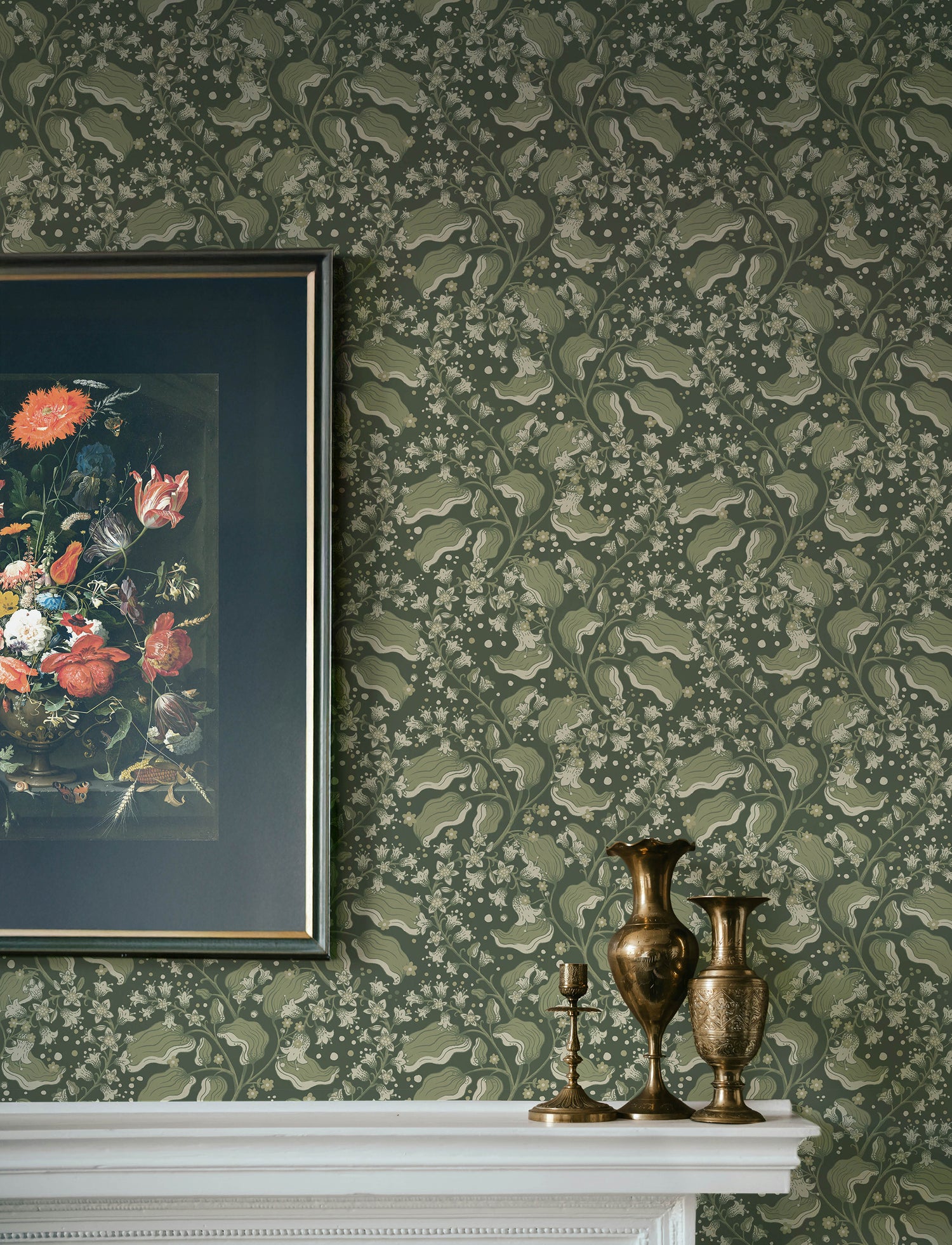 Syren wallpaper in evergreen color - pattern number 4201-48026 - by A Street Prints in the Savanna collection