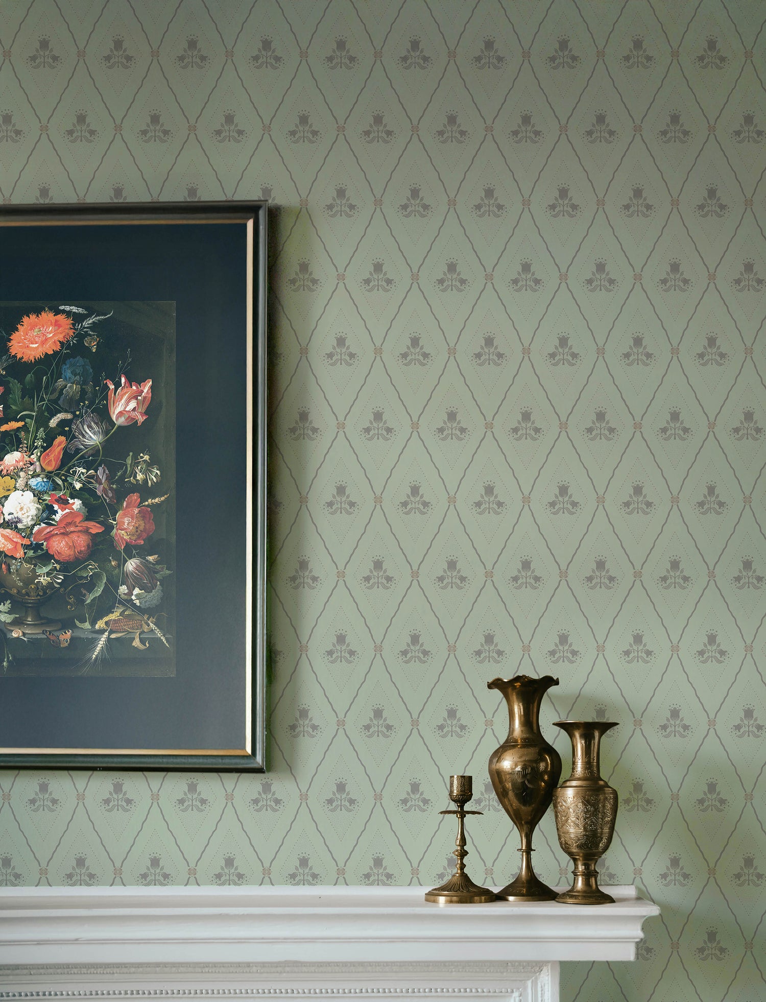 Alma wallpaper in mint color - pattern number 4201-48031 - by A Street Prints in the Savanna collection