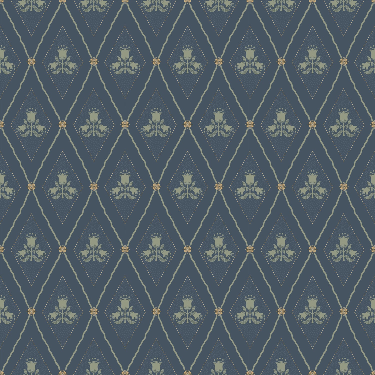 Alma wallpaper in navy color - pattern number 4201-48033 - by A Street Prints in the Savanna collection