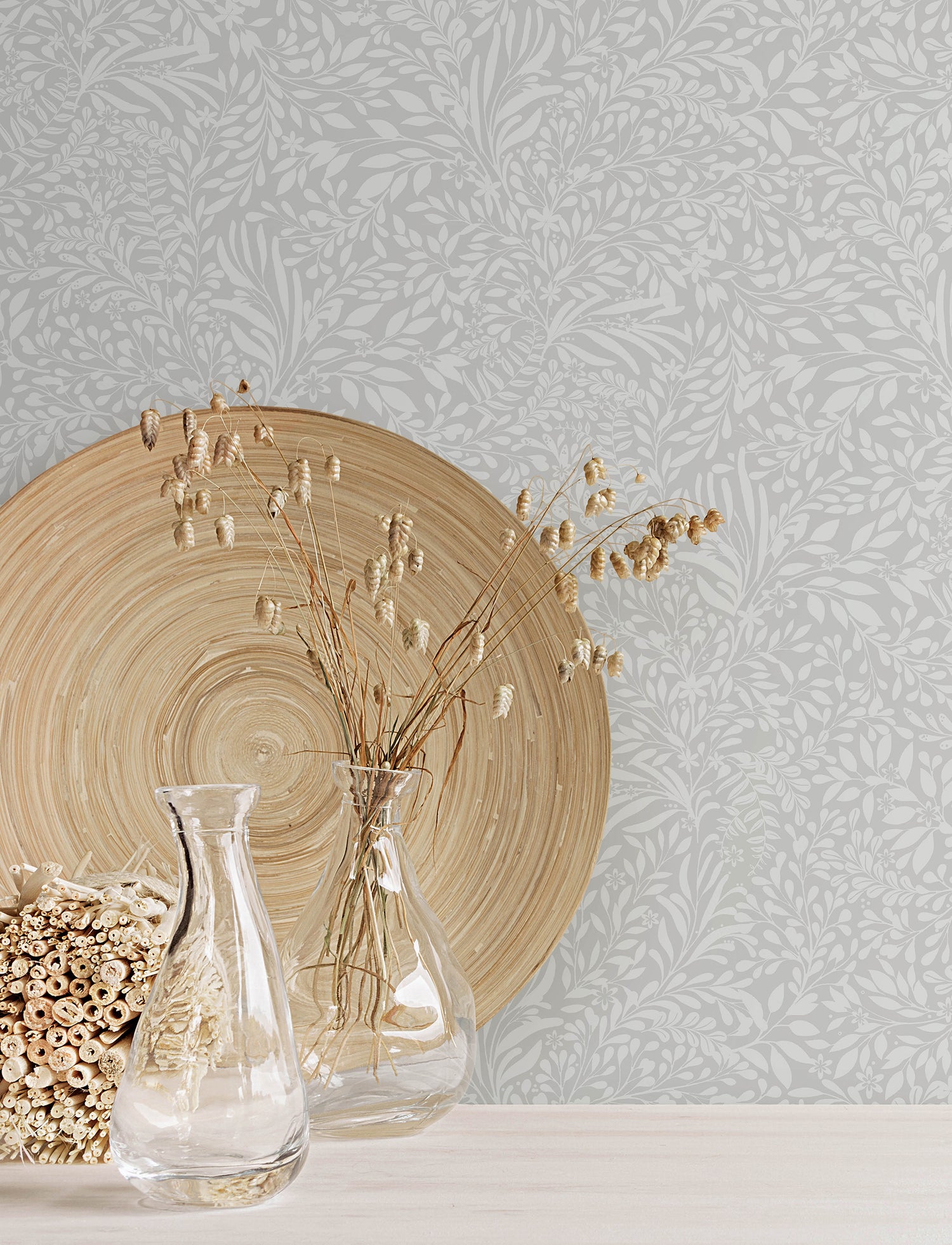 Kristina wallpaper in light grey color - pattern number 4201-92116 - by A Street Prints in the Savanna collection