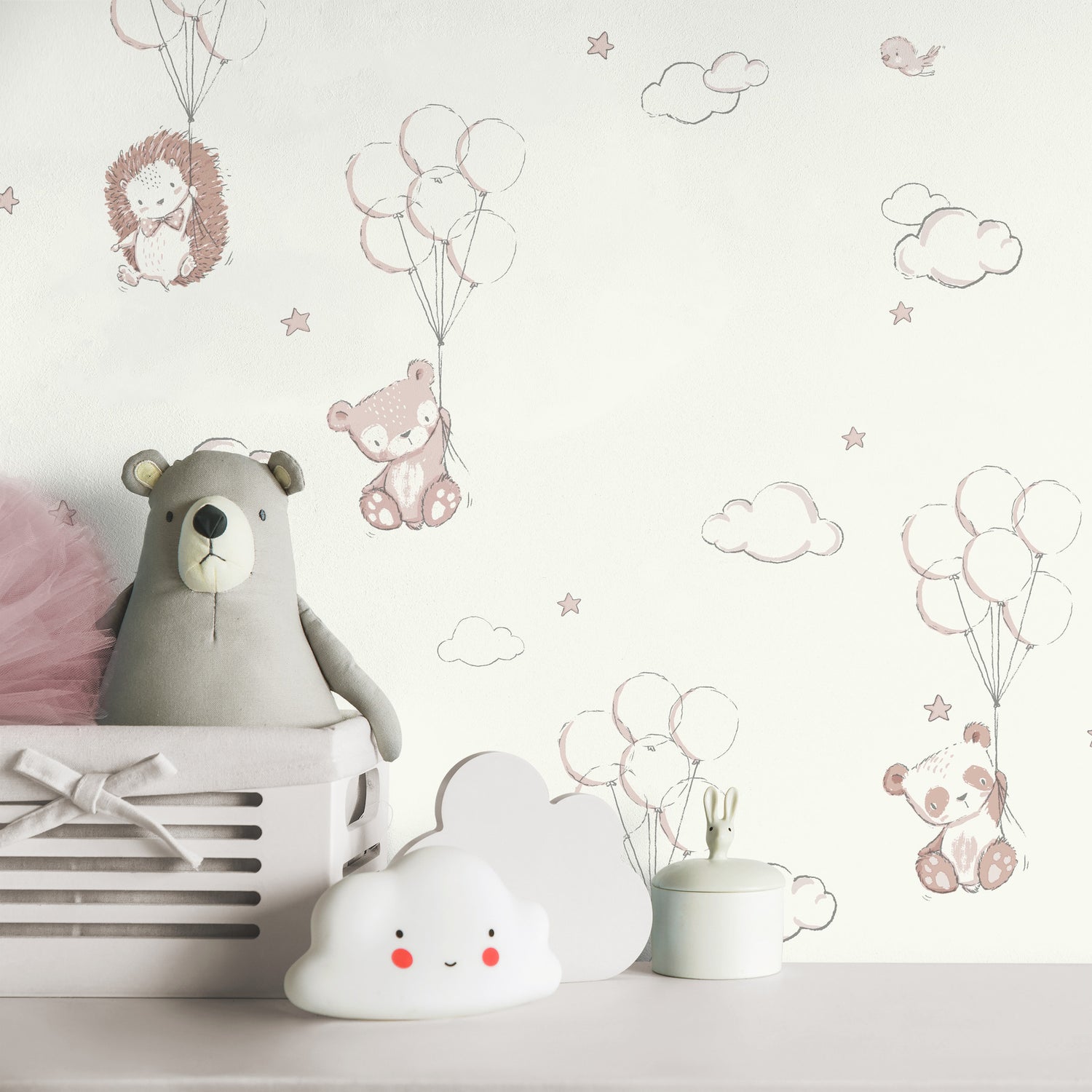 Floating Balloons wallpaper in pink color - pattern number 4203-27555 - by Advantage in the A World of Imagination collection