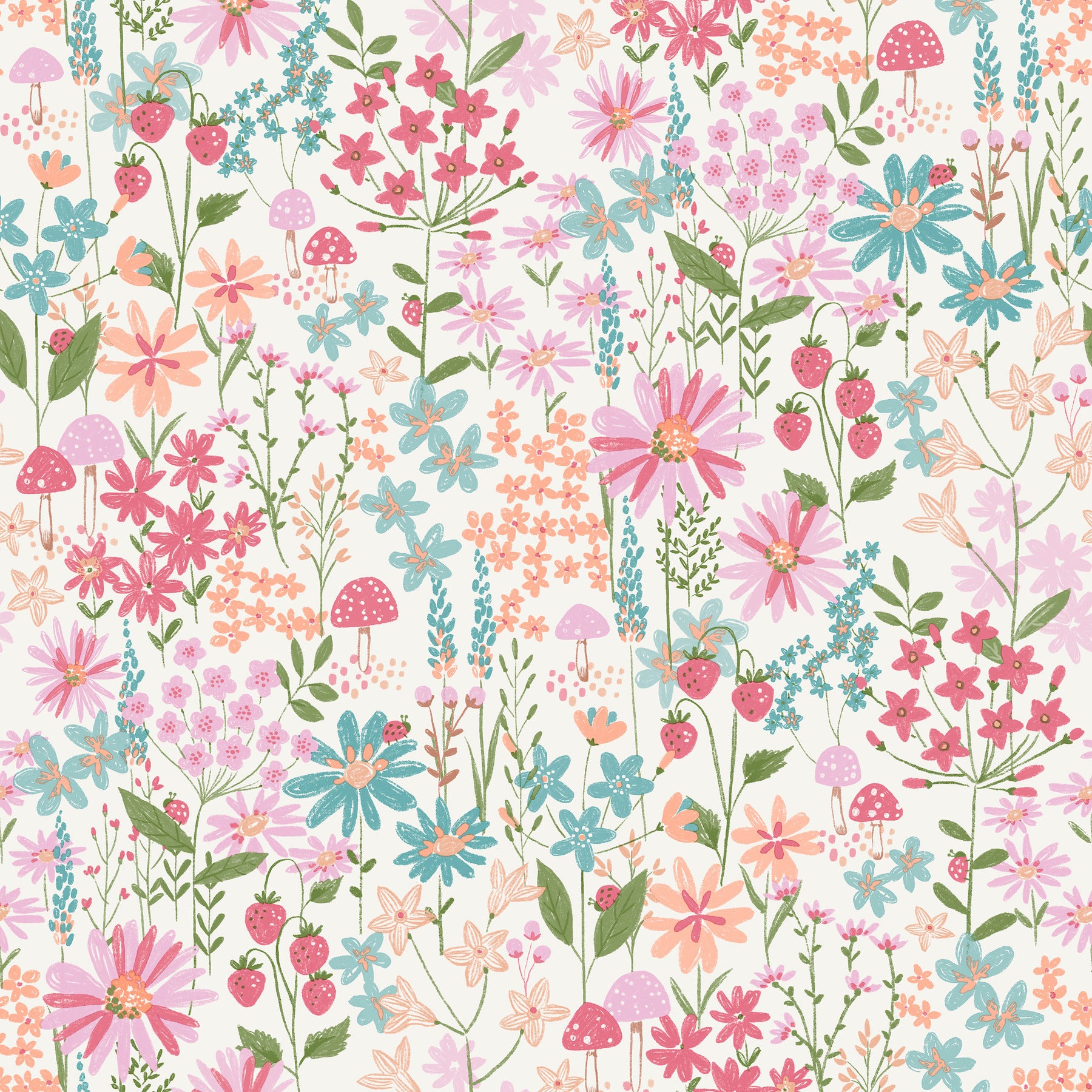 Flower Garden wallpaper in pink color - pattern number 4203-27561 - by Advantage in the A World of Imagination collection