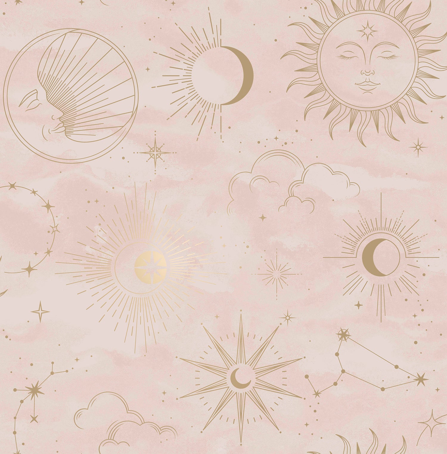 Mystic wallpaper in pink color - pattern number 4203-27588 - by Advantage in the A World of Imagination collection