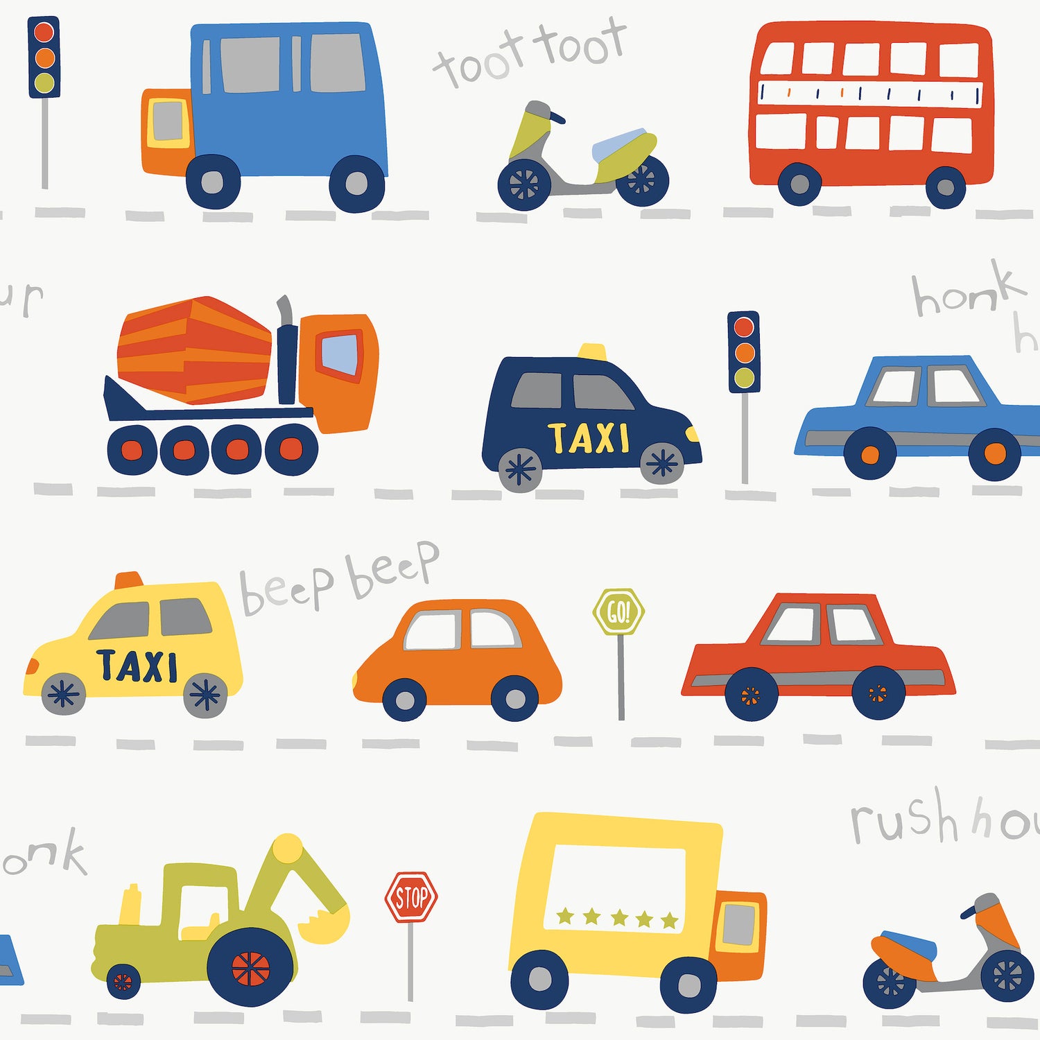 Road Traffic wallpaper in red color - pattern number 4203-27593 - by Advantage in the A World of Imagination collection