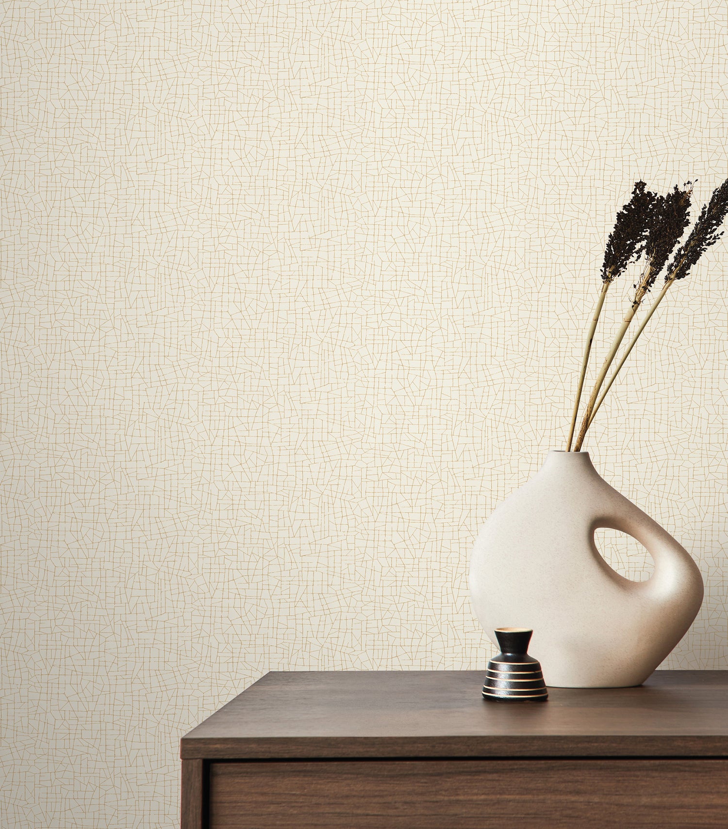 Cary wallpaper in ivory color - pattern number 4207-5407 - by Warner in the Textures and Wovens Resource collection