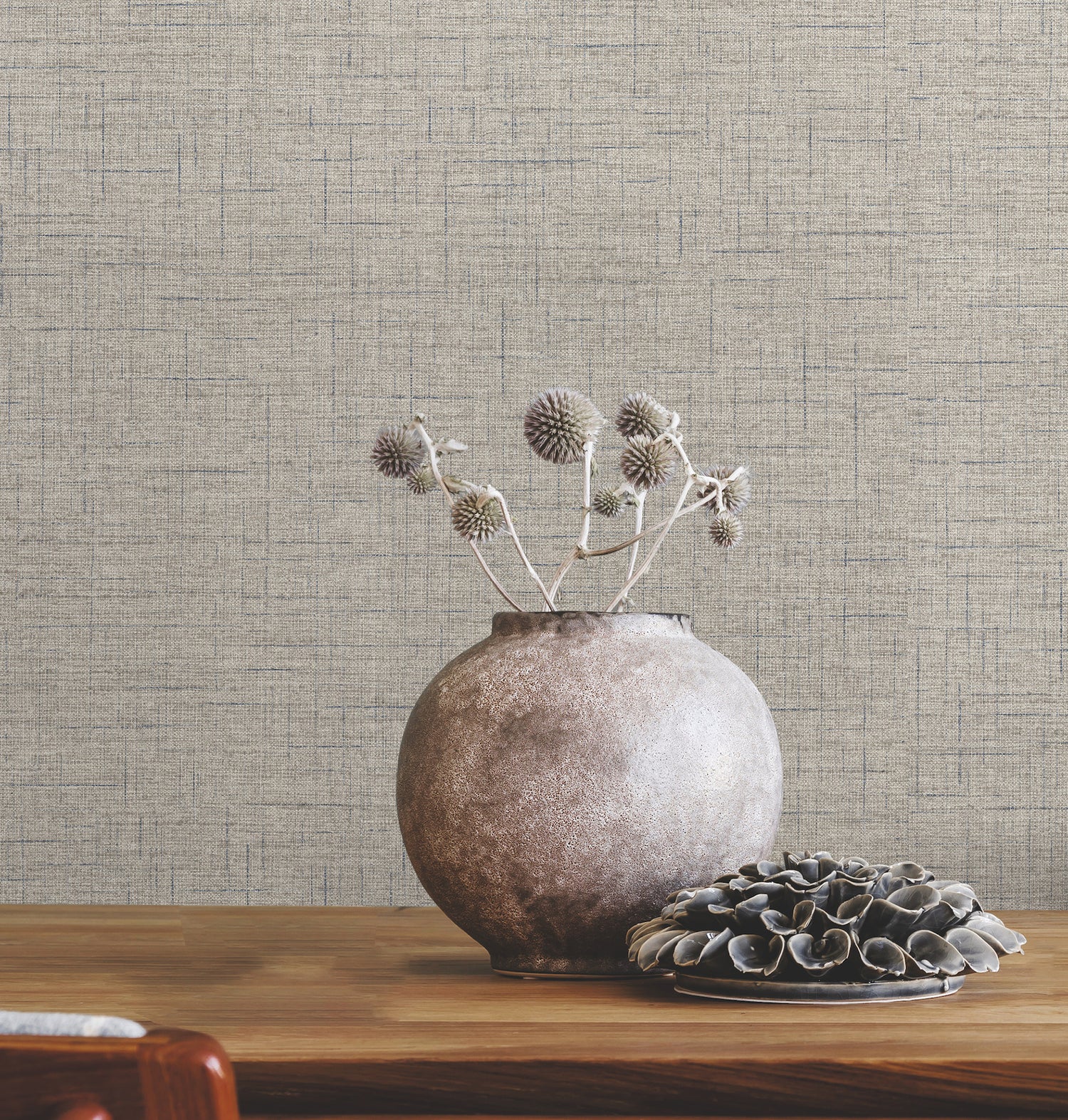 Leon wallpaper in olive color - pattern number 4207-5414 - by Warner in the Textures and Wovens Resource collection
