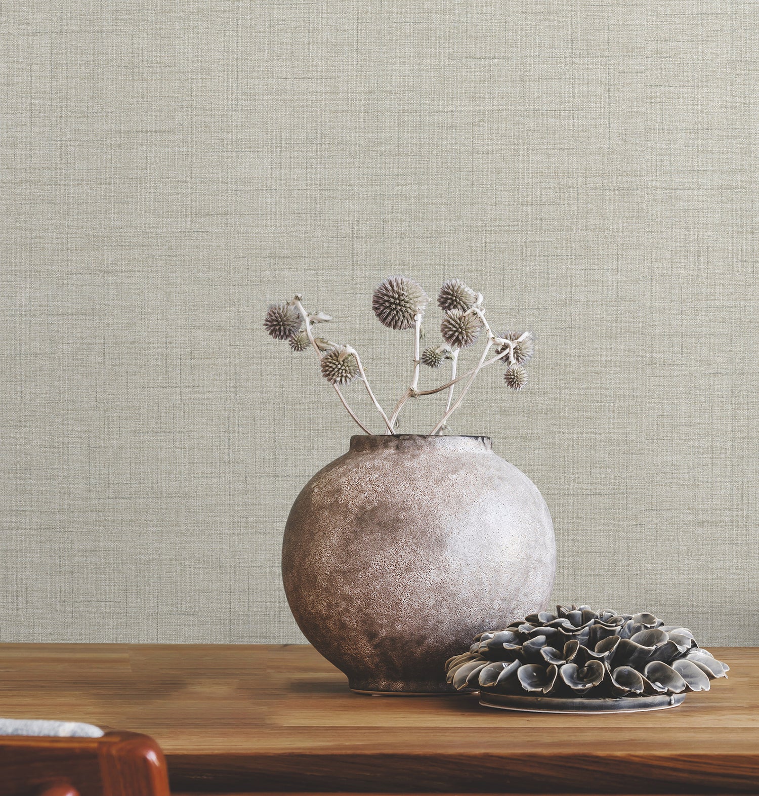 Leon wallpaper in sage color - pattern number 4207-5417 - by Warner in the Textures and Wovens Resource collection