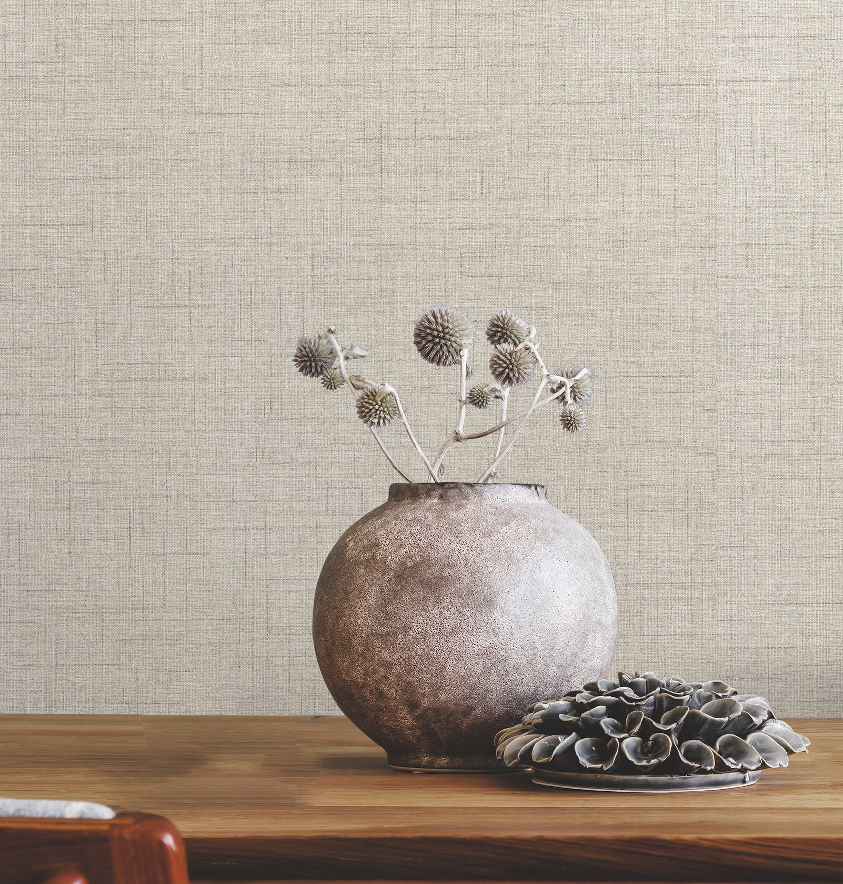 Leon wallpaper in light grey color - pattern number 4207-5418 - by Warner in the Textures and Wovens Resource collection