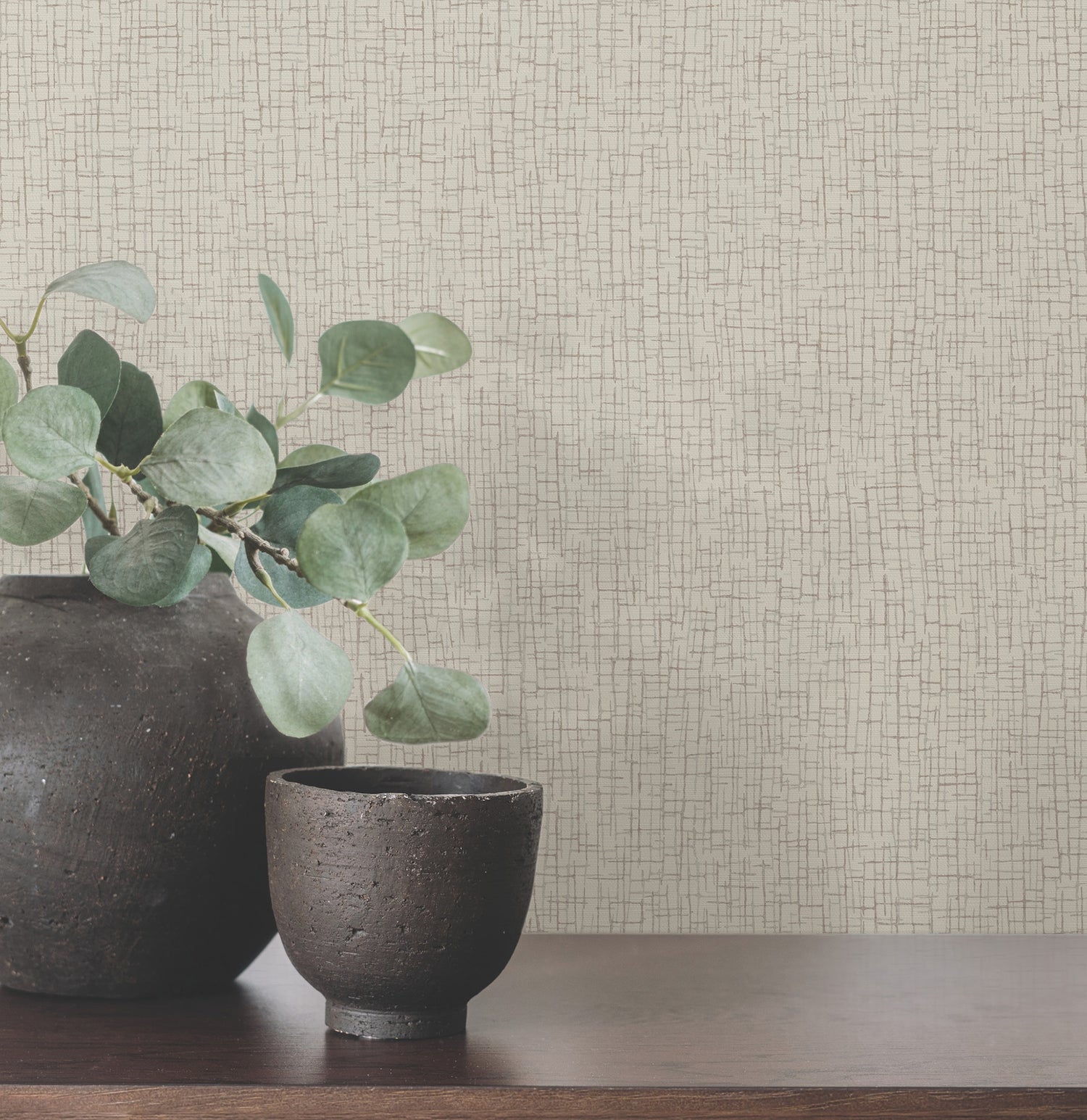 Aden wallpaper in taupe color - pattern number 4207-5451 - by Warner in the Textures and Wovens Resource collection