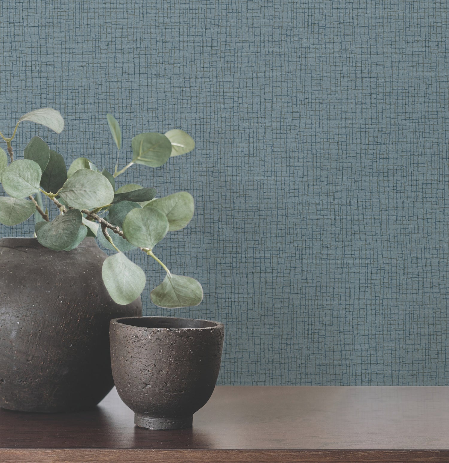 Aden wallpaper in blue color - pattern number 4207-5456 - by Warner in the Textures and Wovens Resource collection