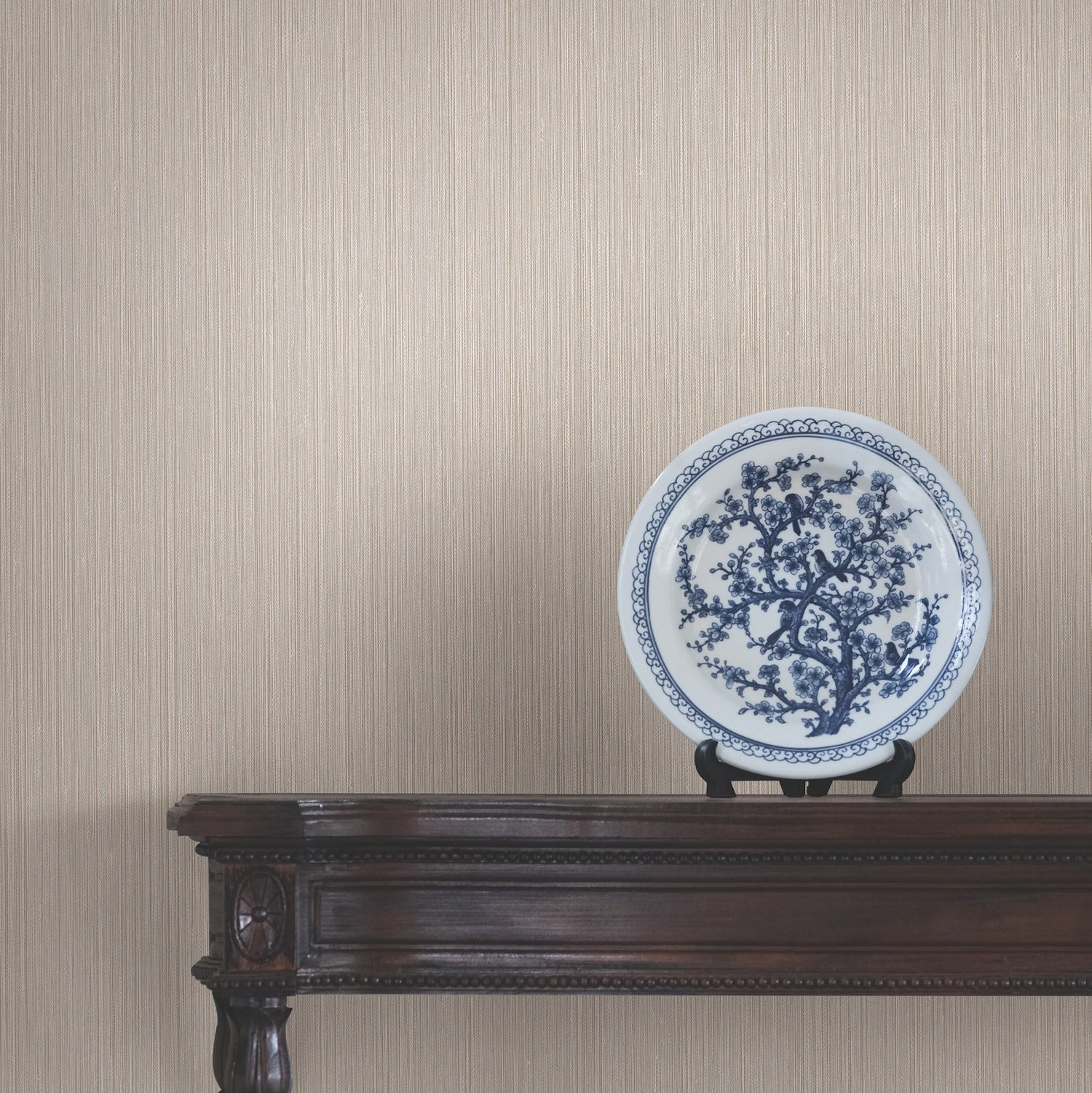 Atticus Wallpaper in cream color - pattern number 4211-83502 - by Ronald Redding in the Private Reserve collection