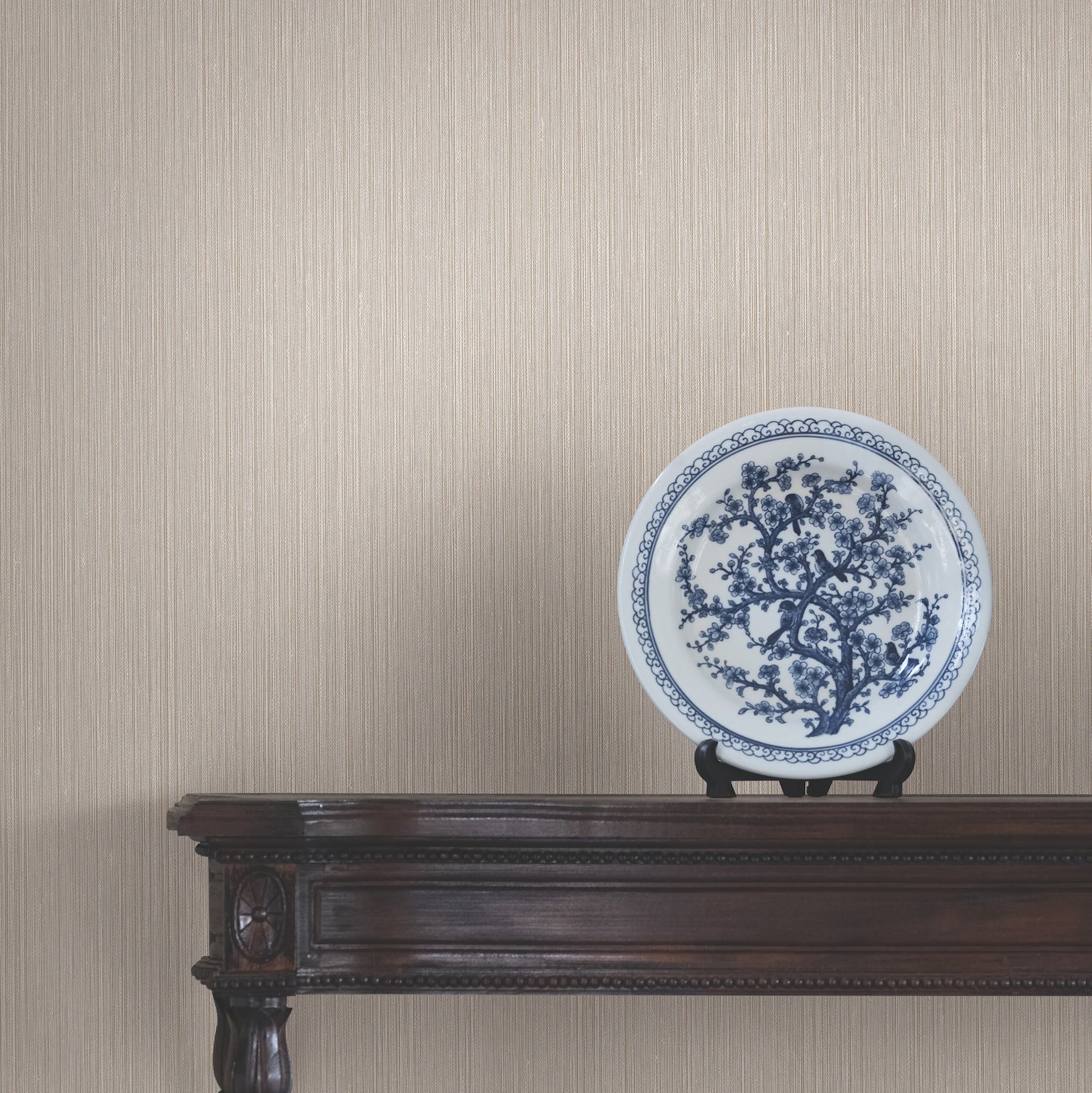 Atticus Wallpaper in cream color - pattern number 4211-83502 - by Ronald Redding in the Private Reserve collection