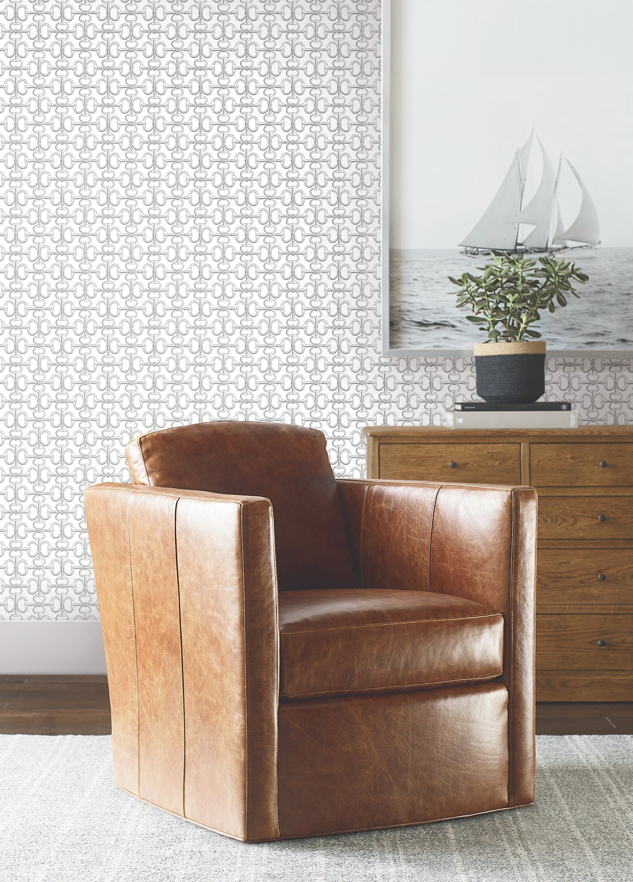 Polo Wallpaper in white color - pattern number 4211-83507 - by Ronald Redding in the Private Reserve collection