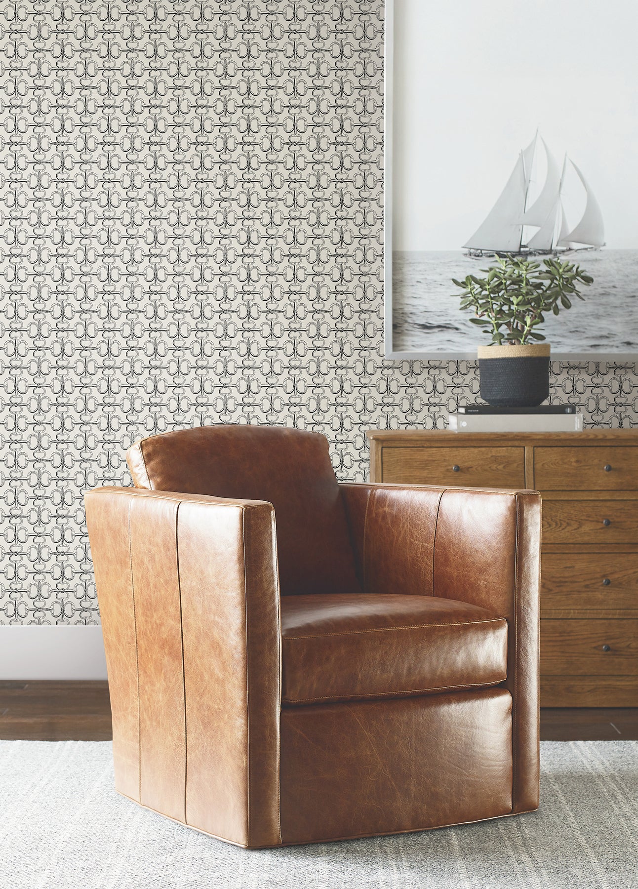 Polo Wallpaper in taupe color - pattern number 4211-83509 - by Ronald Redding in the Private Reserve collection