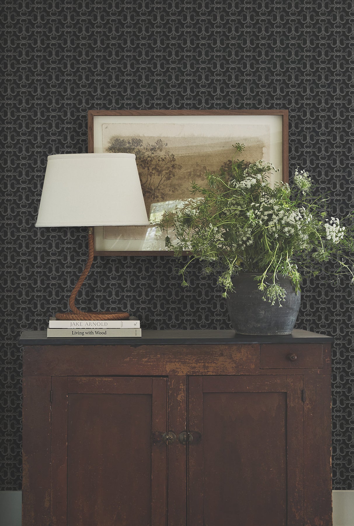 Polo Wallpaper in black color - pattern number 4211-83510 - by Ronald Redding in the Private Reserve collection