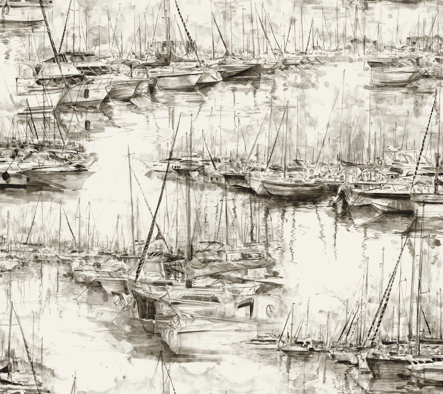 Yacht Club Wallpaper in taupe color - pattern number 4211-83512 - by Ronald Redding in the Private Reserve collection