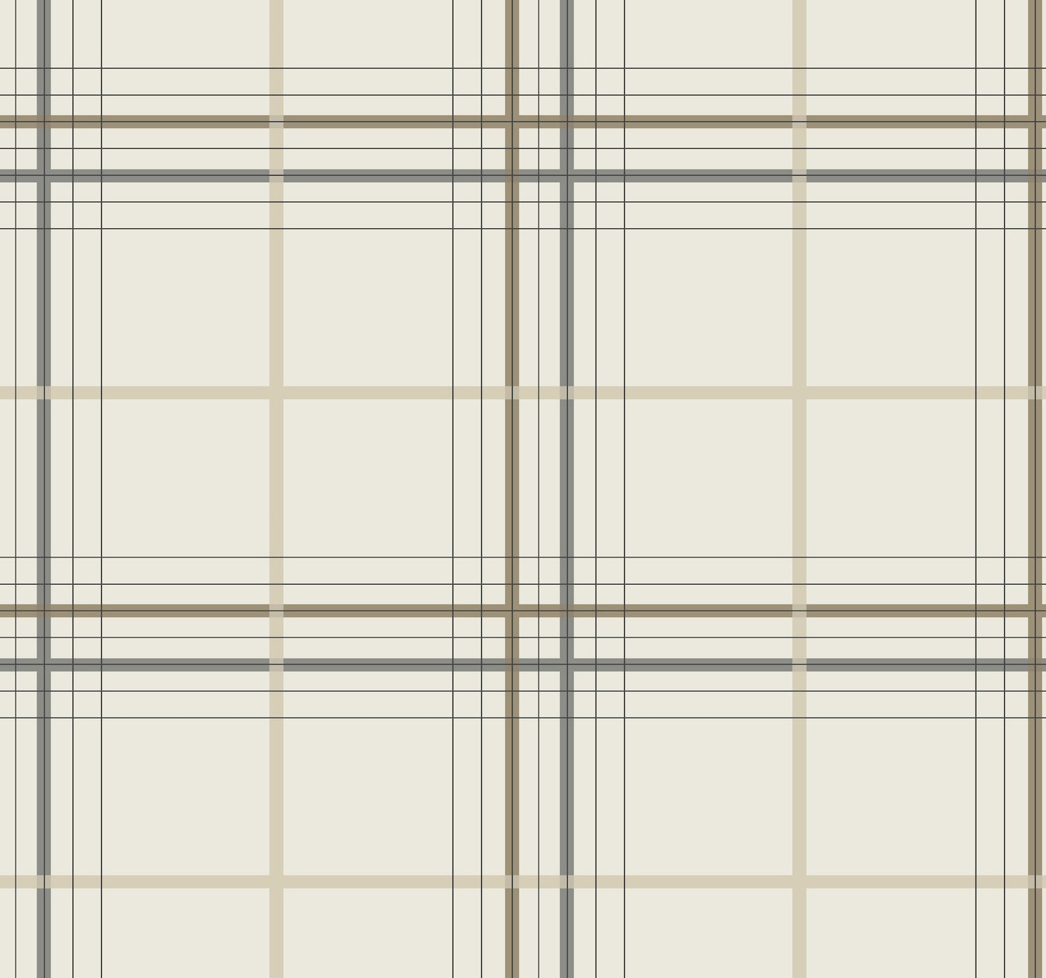 Lakeside Plaid Wallpaper in beige color - pattern number 4211-83532 - by Ronald Redding in the Private Reserve collection