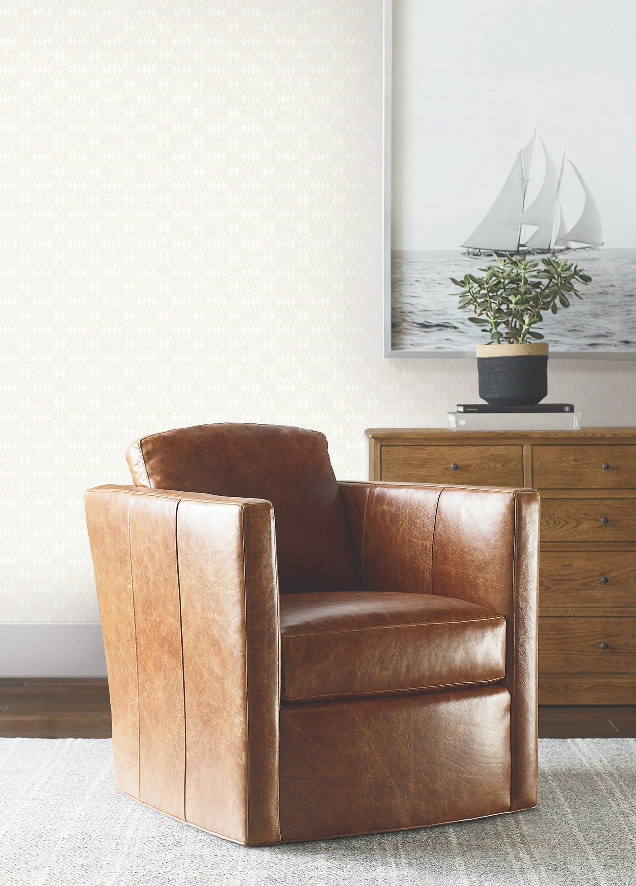 Radcliffe Wallpaper in beige color - pattern number 4211-83544 - by Ronald Redding in the Private Reserve collection