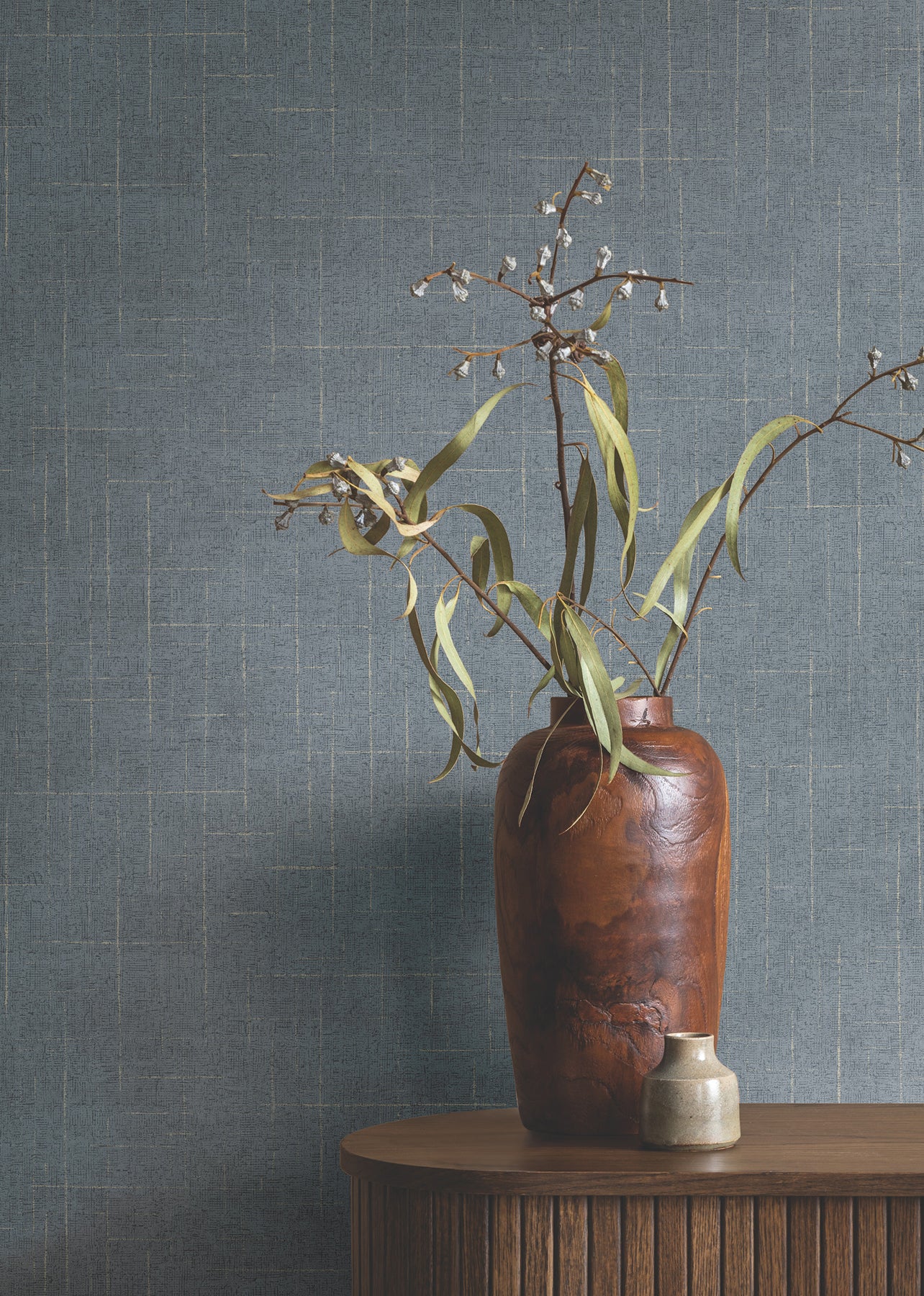 Saratoga Wallpaper in blue color - pattern number 4211-83548 - by Ronald Redding in the Private Reserve collection
