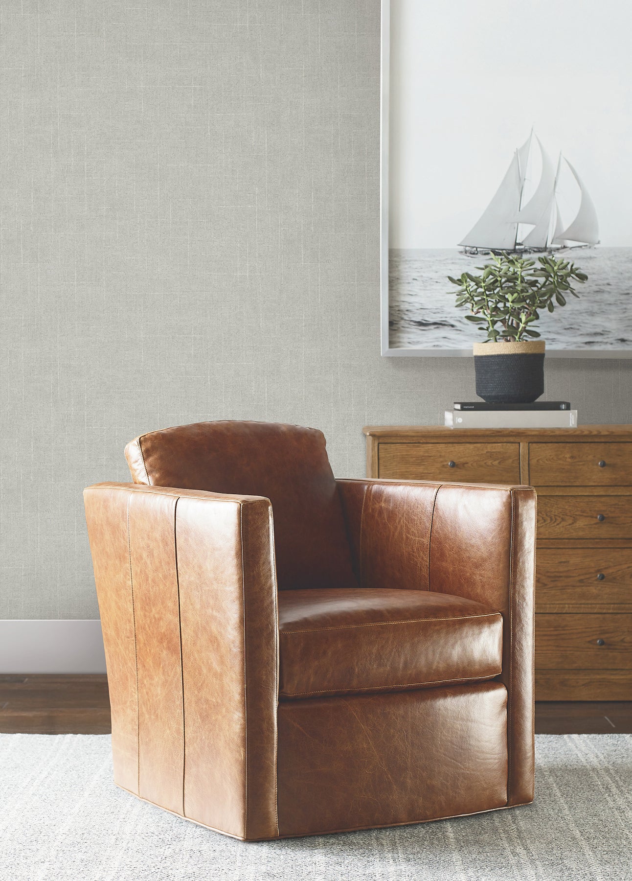 Saratoga Wallpaper in grey color - pattern number 4211-83550 - by Ronald Redding in the Private Reserve collection