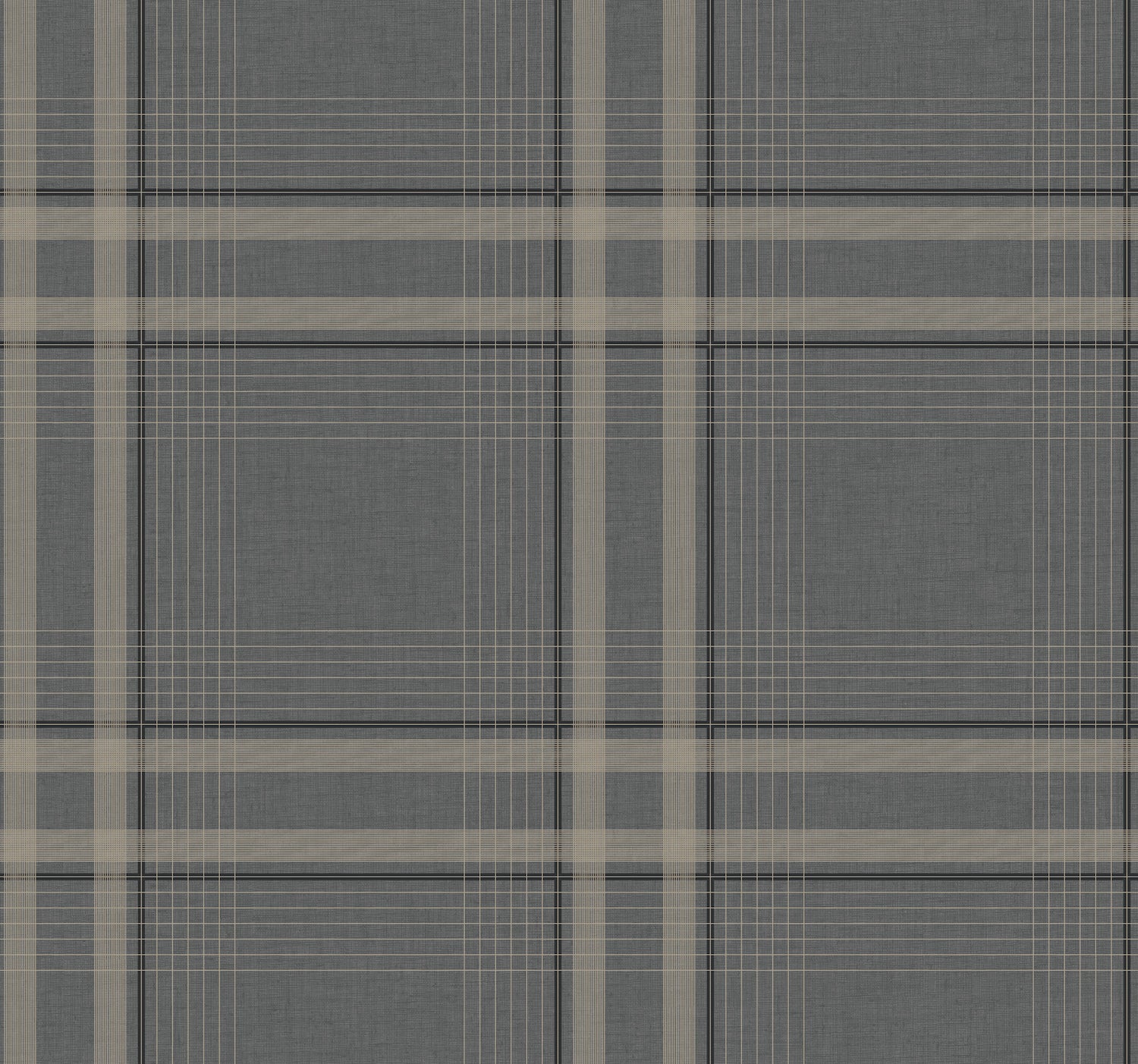 Country Club Plaid Wallpaper in charcoal color - pattern number 4211-83565 - by Ronald Redding in the Private Reserve collection