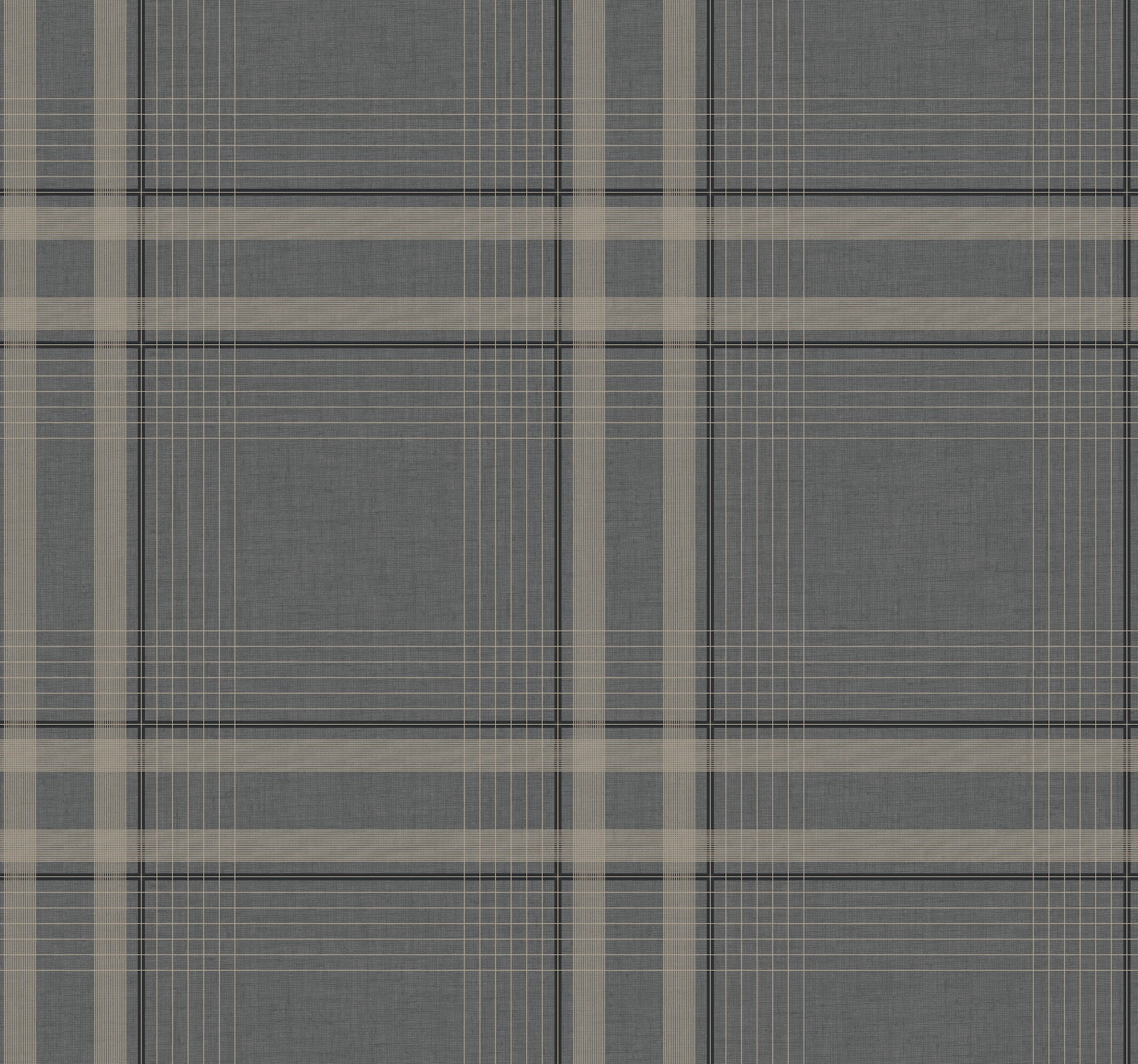 Country Club Plaid Wallpaper in charcoal color - pattern number 4211-83565 - by Ronald Redding in the Private Reserve collection