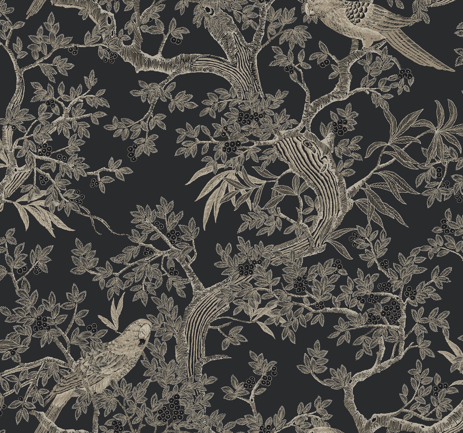 Regal Ridge Wallpaper in black color - pattern number 4211-83570 - by Ronald Redding in the Private Reserve collection