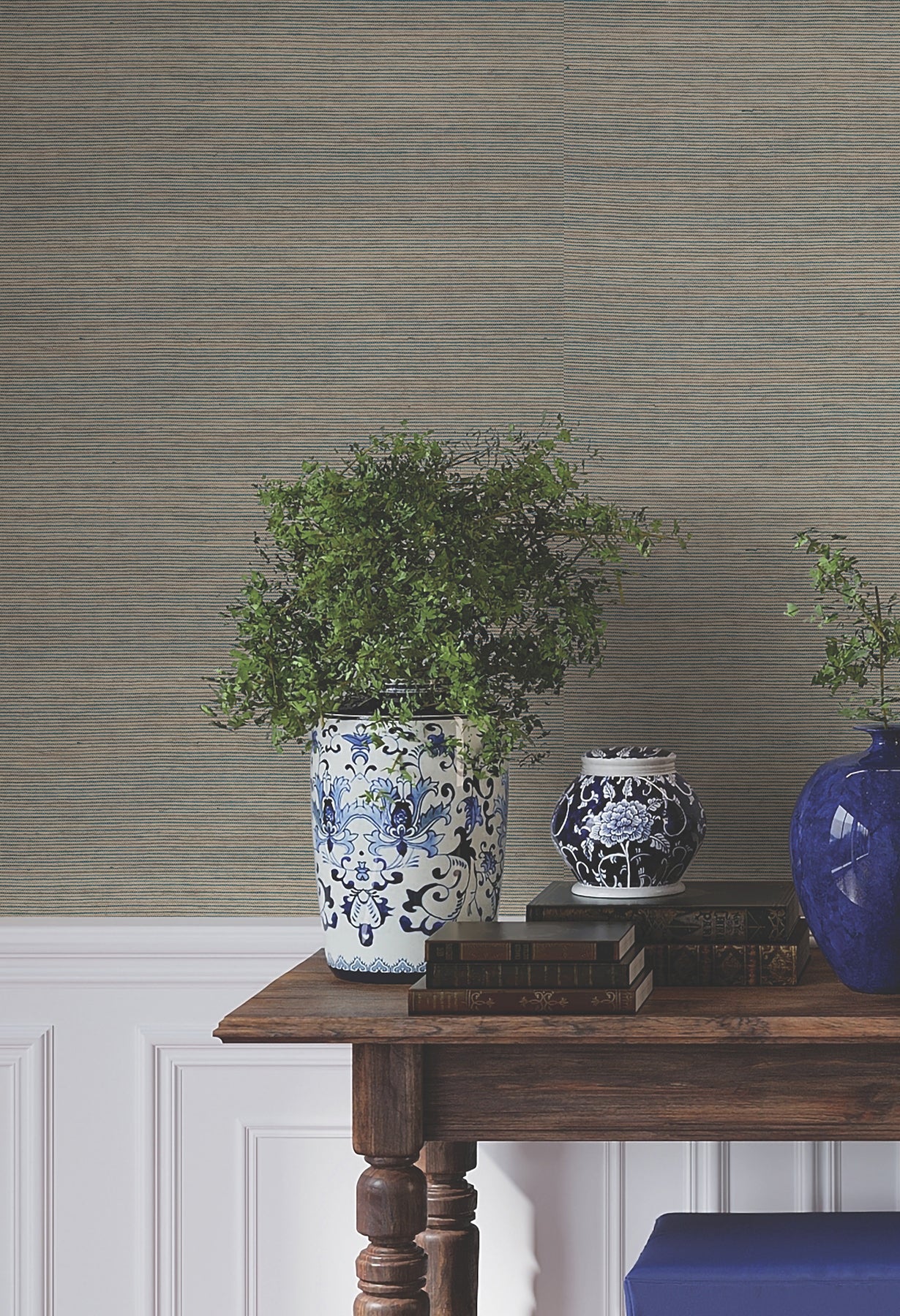 Warwick Wallpaper in moss color - pattern number 4211-83573 - by Ronald Redding in the Private Reserve collection
