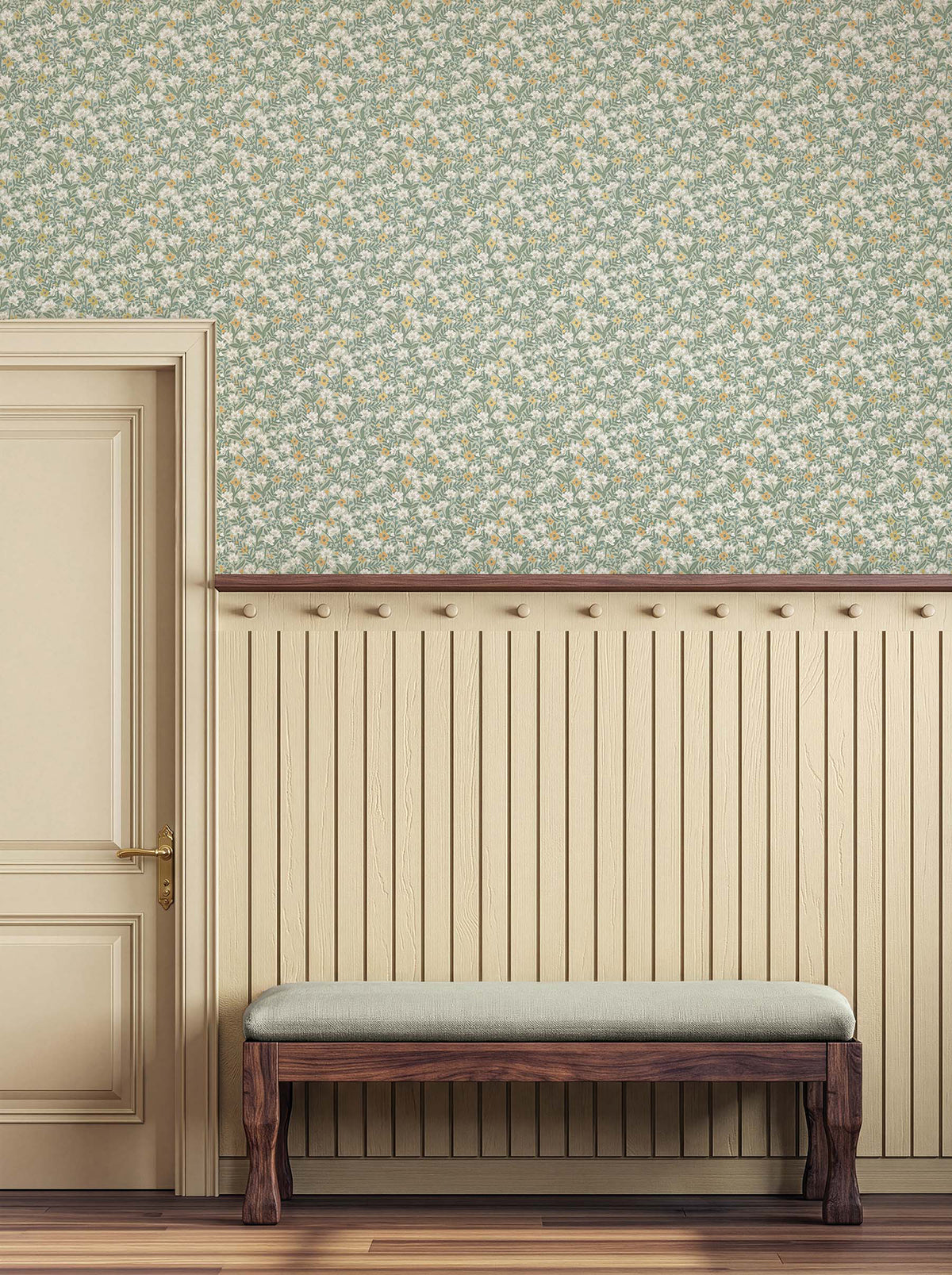 Sylvie Wallpaper in Sage color - pattern number 4212-84366 - by Rifle Paper Co in the Rifle Paper Co Fourth Edition collection