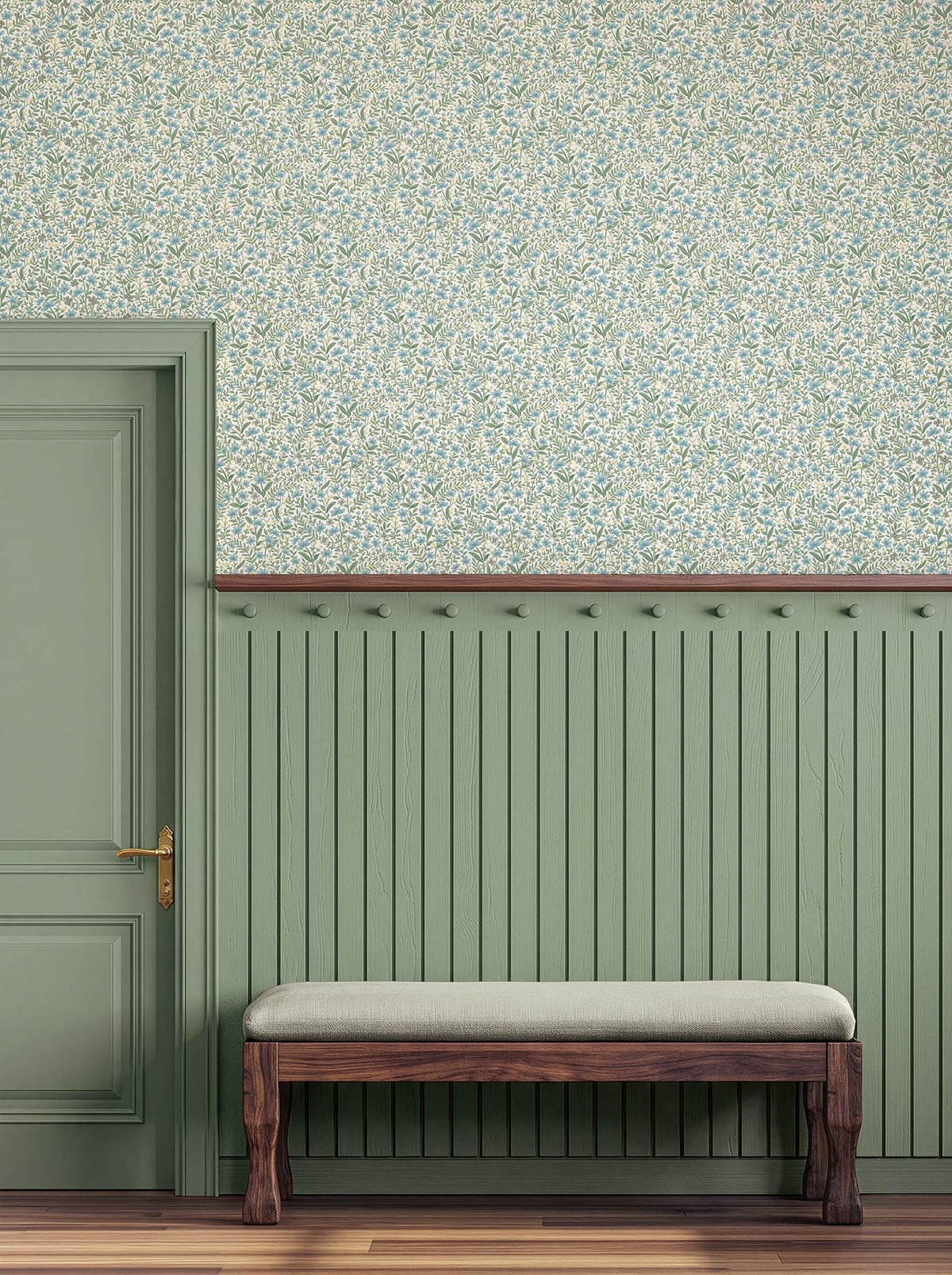 Sylvie Wallpaper in Blue color - pattern number 4212-84367 - by Rifle Paper Co in the Rifle Paper Co Fourth Edition collection