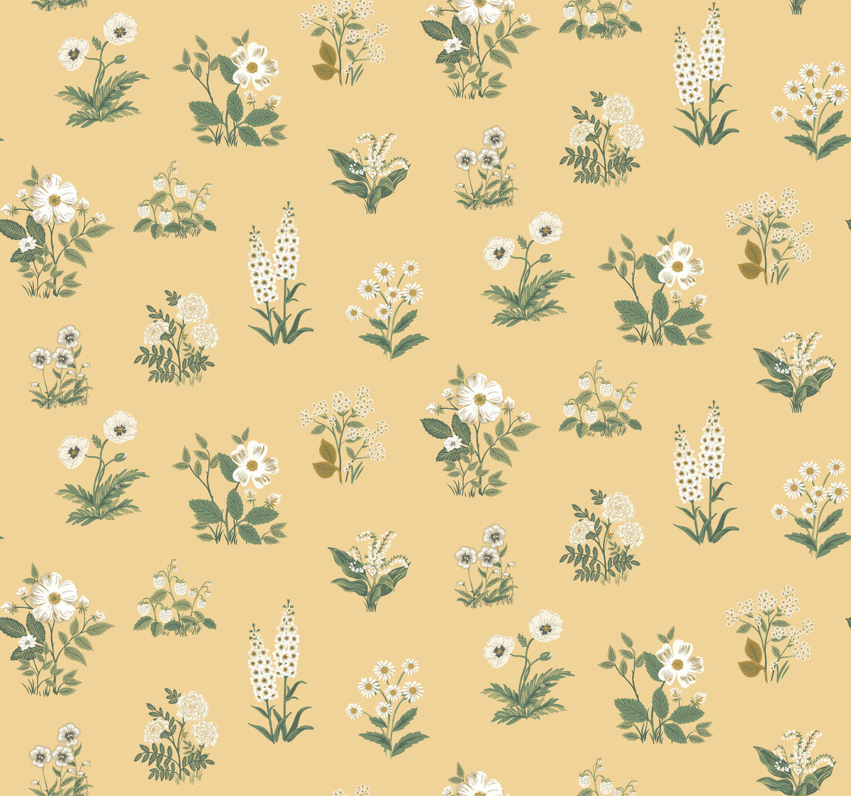 Botanical Wallpaper in Gold color - pattern number 4212-84371 - by Rifle Paper Co in the Rifle Paper Co Fourth Edition collection
