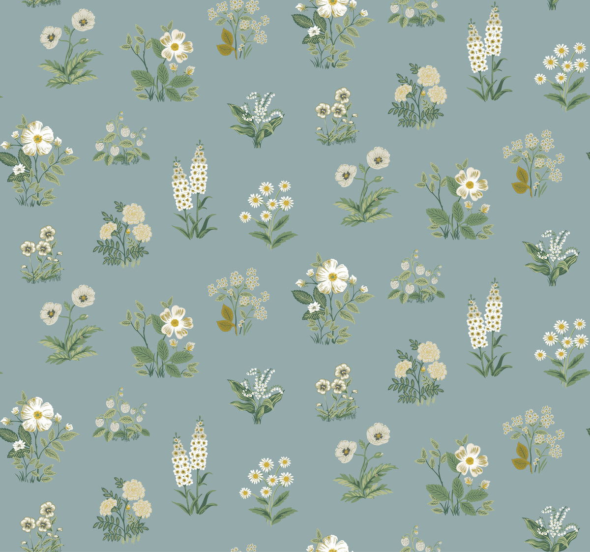 Botanical Wallpaper in Slate color - pattern number 4212-84373 - by Rifle Paper Co in the Rifle Paper Co Fourth Edition collection