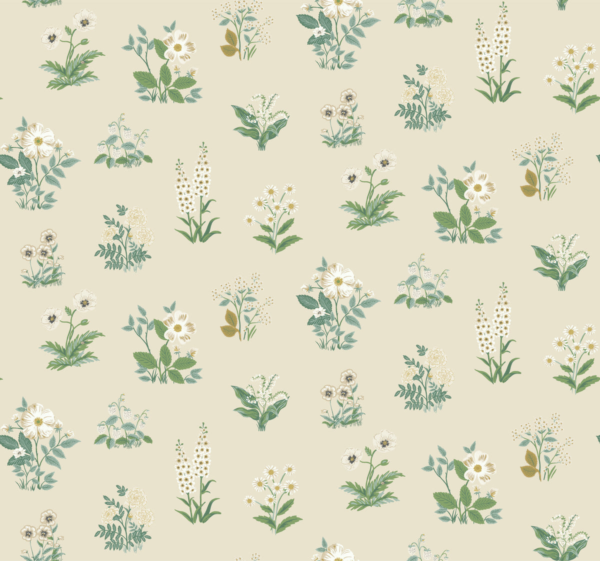 Botanical Wallpaper in Cream color - pattern number 4212-84374 - by Rifle Paper Co in the Rifle Paper Co Fourth Edition collection