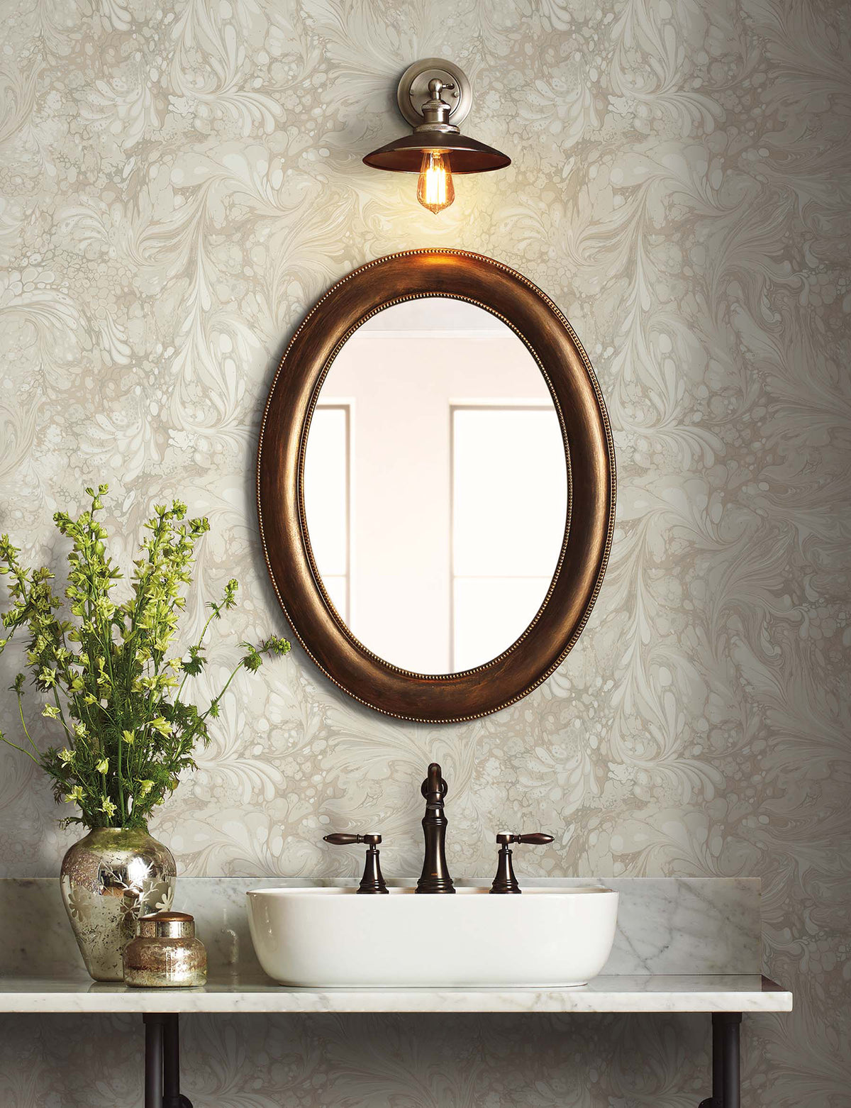 Florence Wallpaper in Linen color - pattern number 4212-84378 - by Rifle Paper Co in the Rifle Paper Co Fourth Edition collection