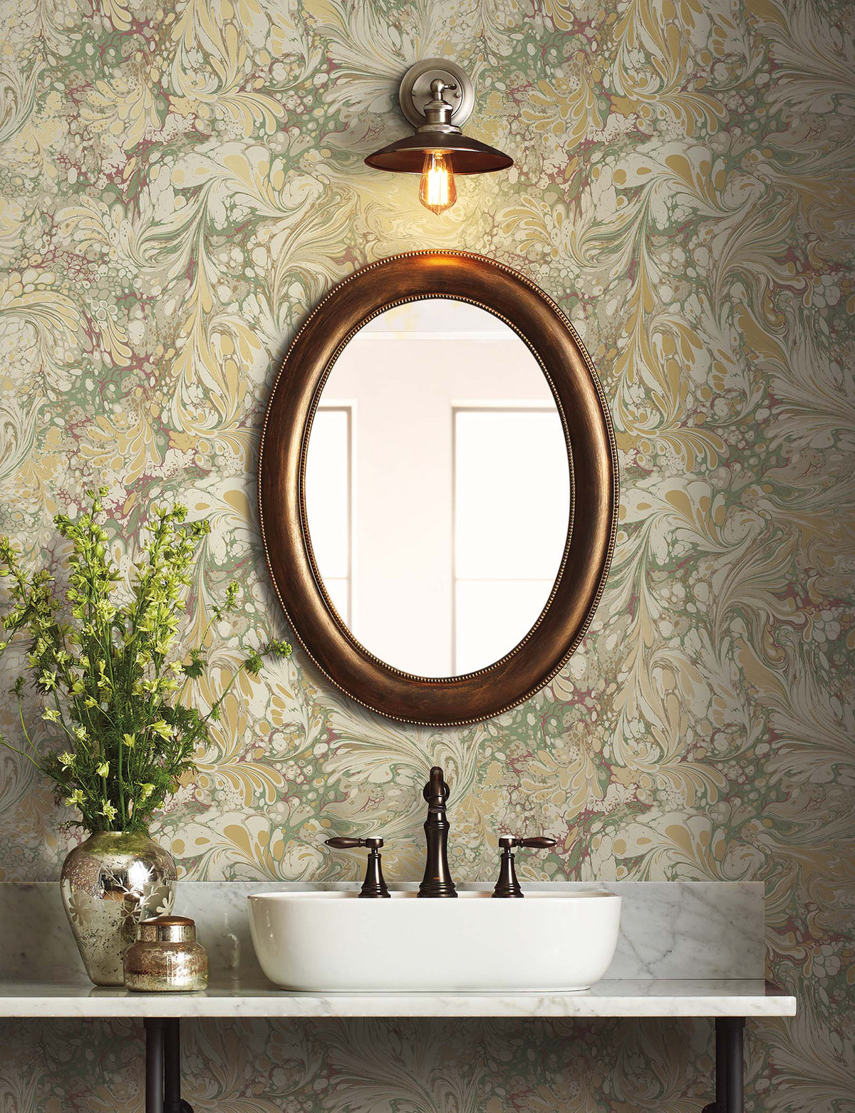 Florence Wallpaper in Gold color - pattern number 4212-84379 - by Rifle Paper Co in the Rifle Paper Co Fourth Edition collection