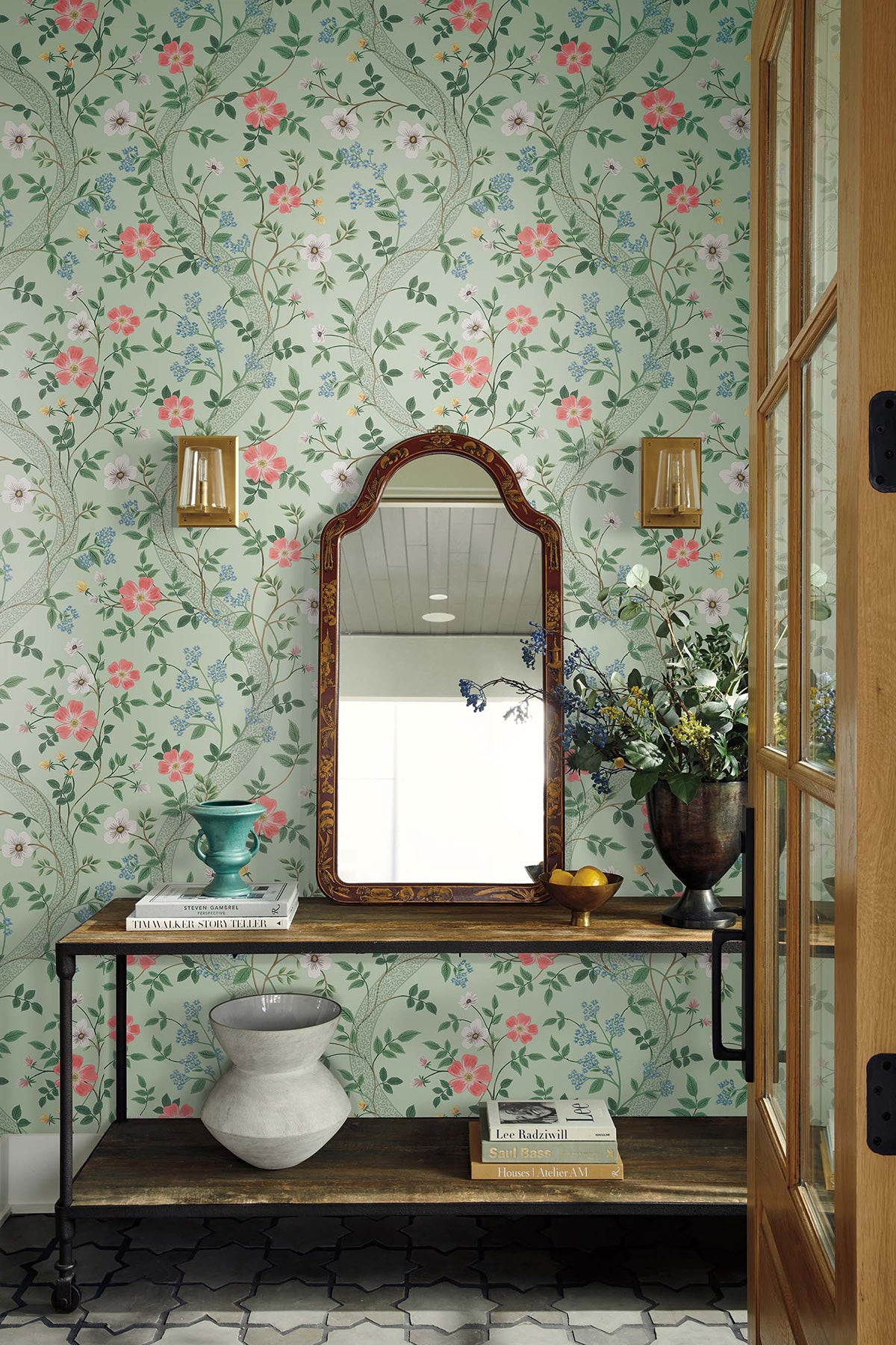 Waverly Wallpaper in Mint color - pattern number 4212-84380 - by Rifle Paper Co in the Rifle Paper Co Fourth Edition collection