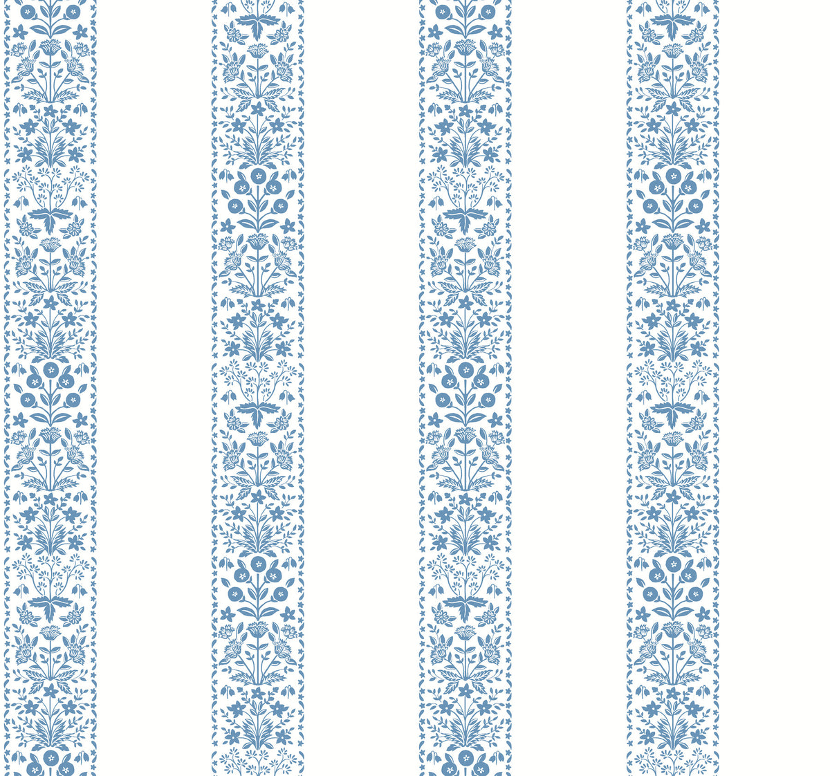 Estee Stripe Wallpaper in Blue &amp; White color - pattern number 4212-84393 - by Rifle Paper Co in the Rifle Paper Co Fourth Edition collection