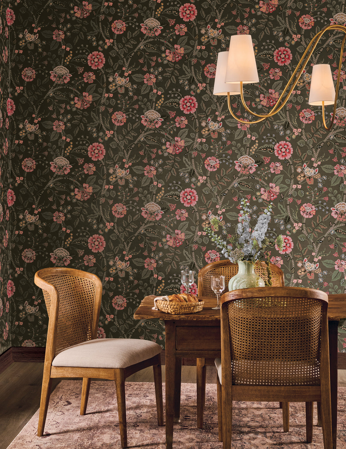 Gracie Wallpaper in Brown color - pattern number 4212-84396 - by Rifle Paper Co in the Rifle Paper Co Fourth Edition collection