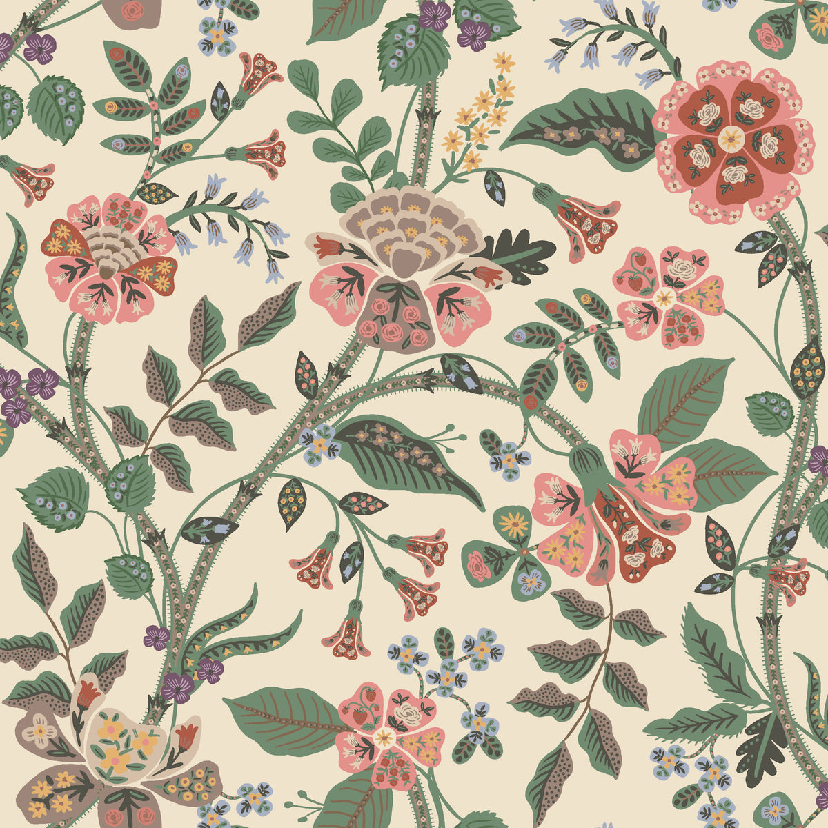 Gracie Wallpaper in Cream color - pattern number 4212-84397 - by Rifle Paper Co in the Rifle Paper Co Fourth Edition collection
