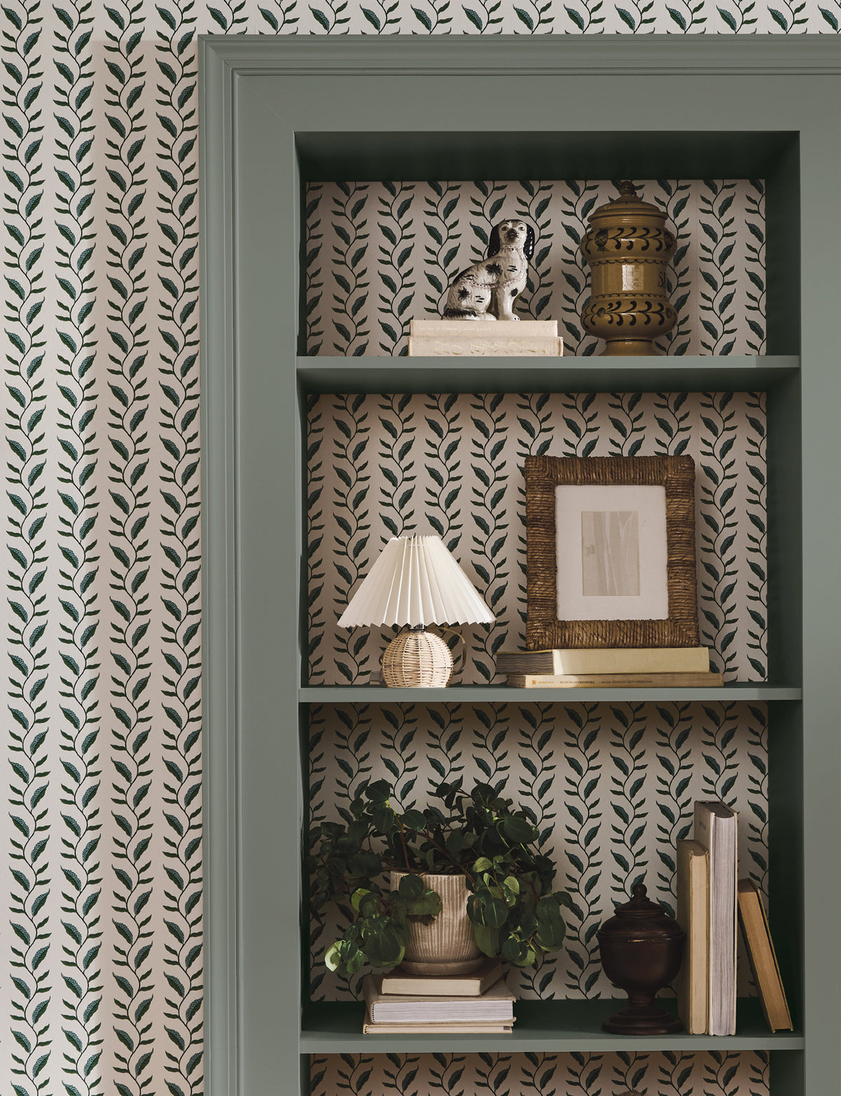 Seagrass Wallpaper in Emerald &amp; Linen color - pattern number 4212-84404 - by Rifle Paper Co in the Rifle Paper Co Fourth Edition collection