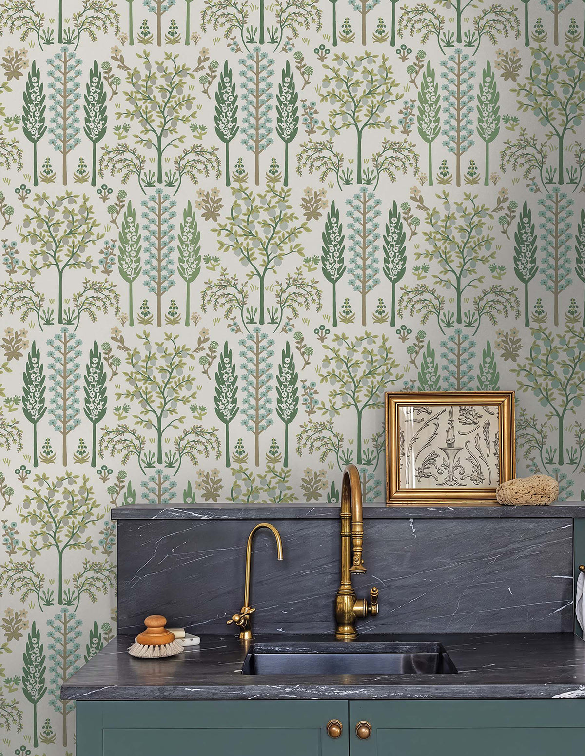 Fenna Wallpaper in Green color - pattern number 4212-84411 - by Rifle Paper Co in the Rifle Paper Co Fourth Edition collection