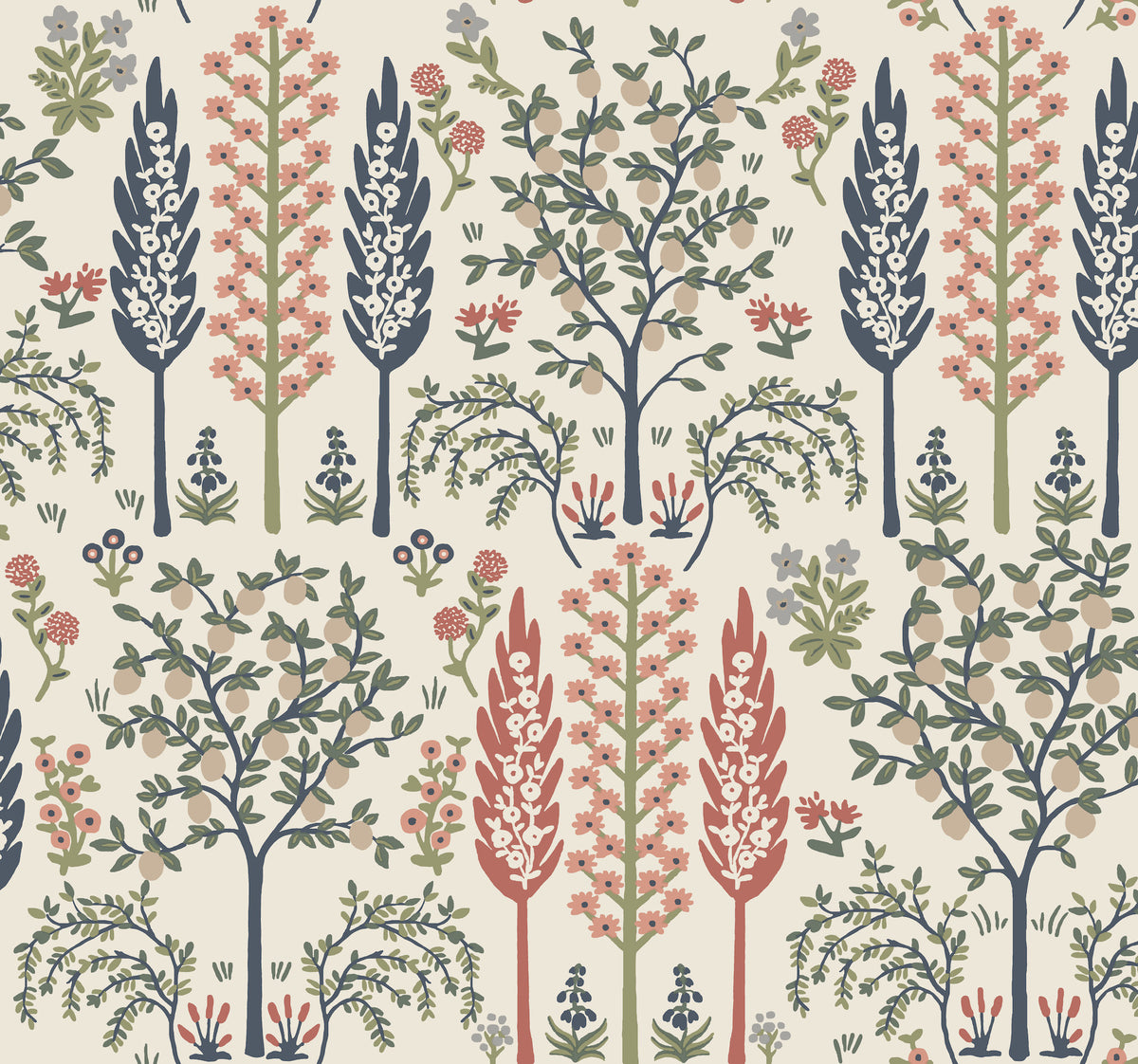 Fenna Wallpaper in Cream Multi color - pattern number 4212-84413 - by Rifle Paper Co in the Rifle Paper Co Fourth Edition collection