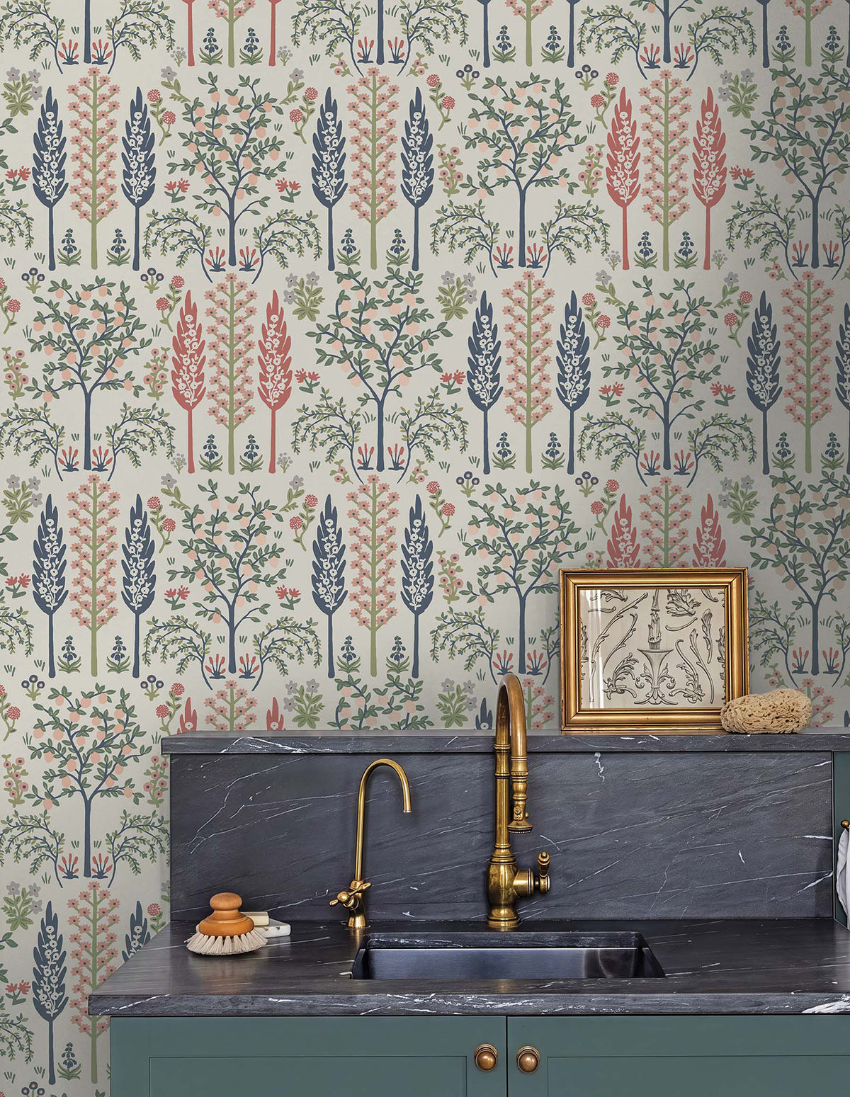 Fenna Wallpaper in Cream Multi color - pattern number 4212-84413 - by Rifle Paper Co in the Rifle Paper Co Fourth Edition collection