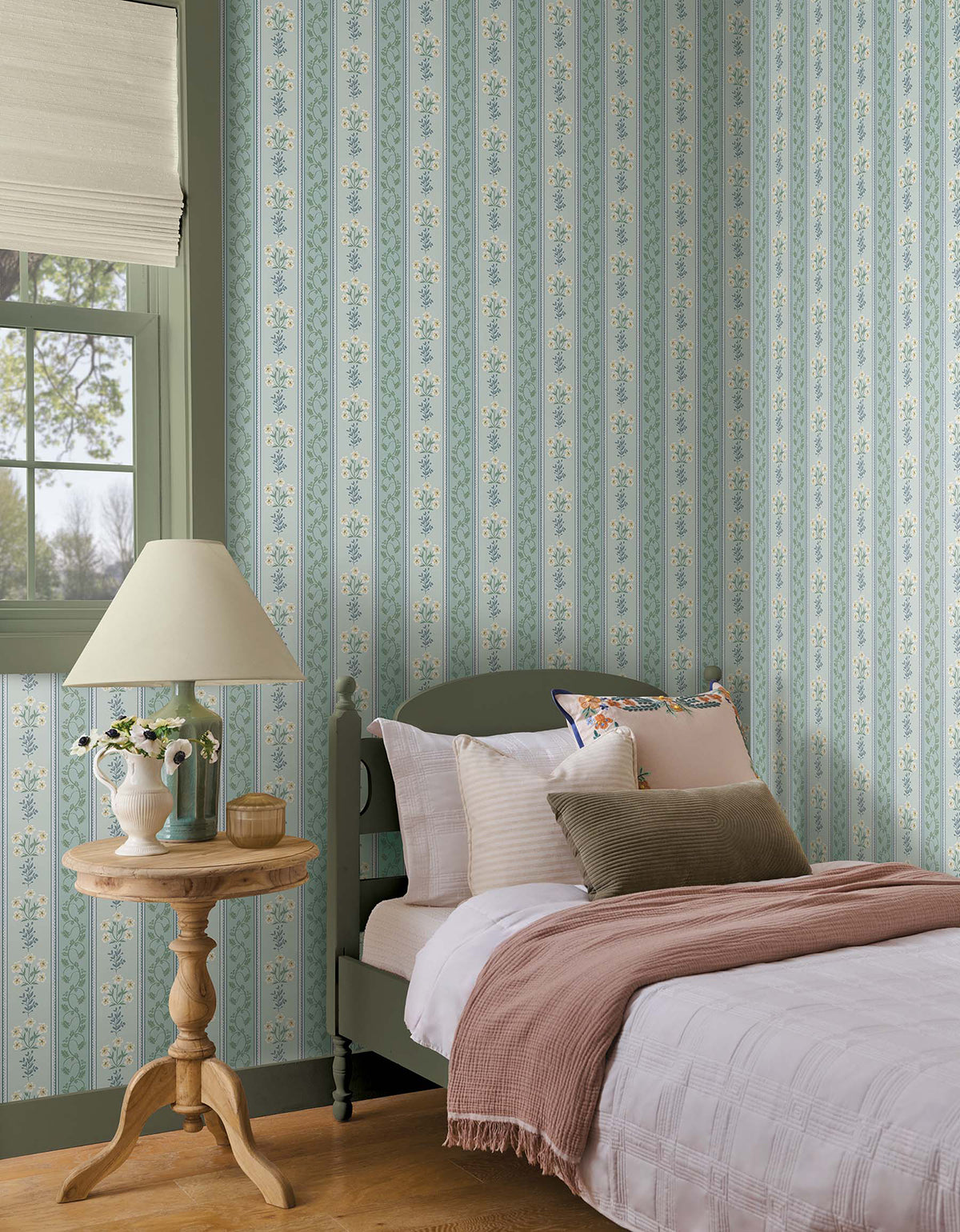 Portico Wallpaper in Blue color - pattern number 4212-84414 - by Rifle Paper Co in the Rifle Paper Co Fourth Edition collection
