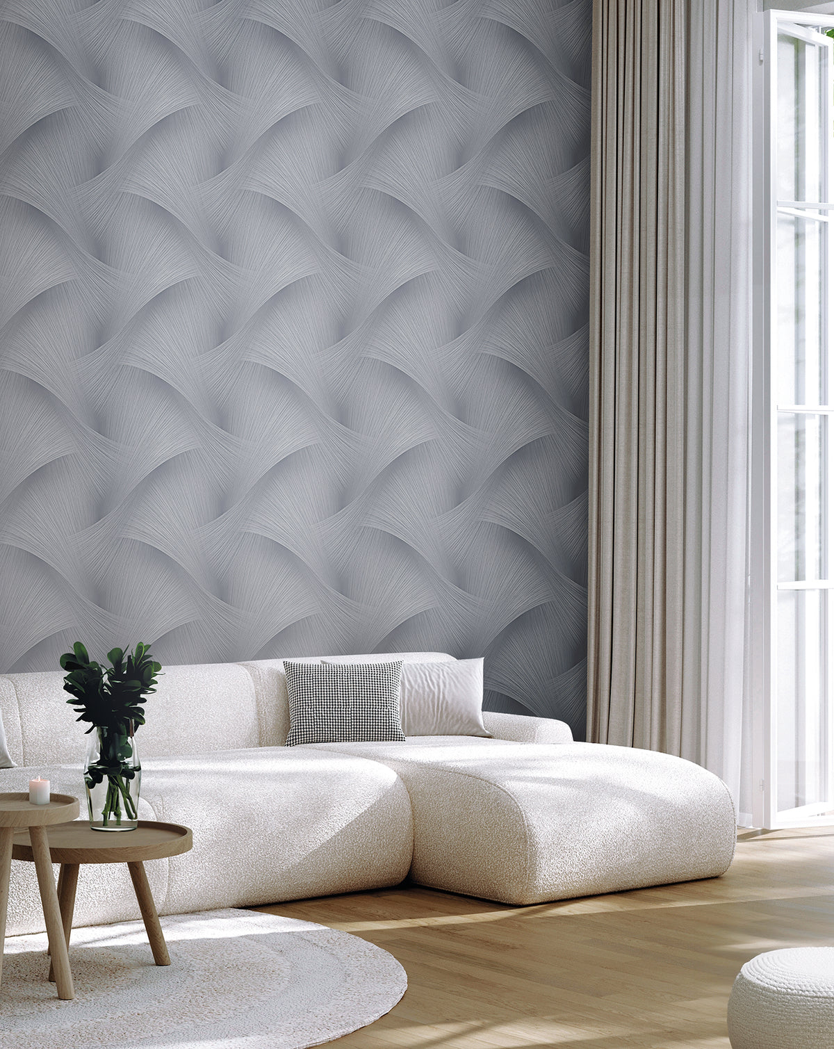Etched Reeds Abstract Wallpaper in Slate color - pattern number 4228-84100 - by York in the Maestro collection